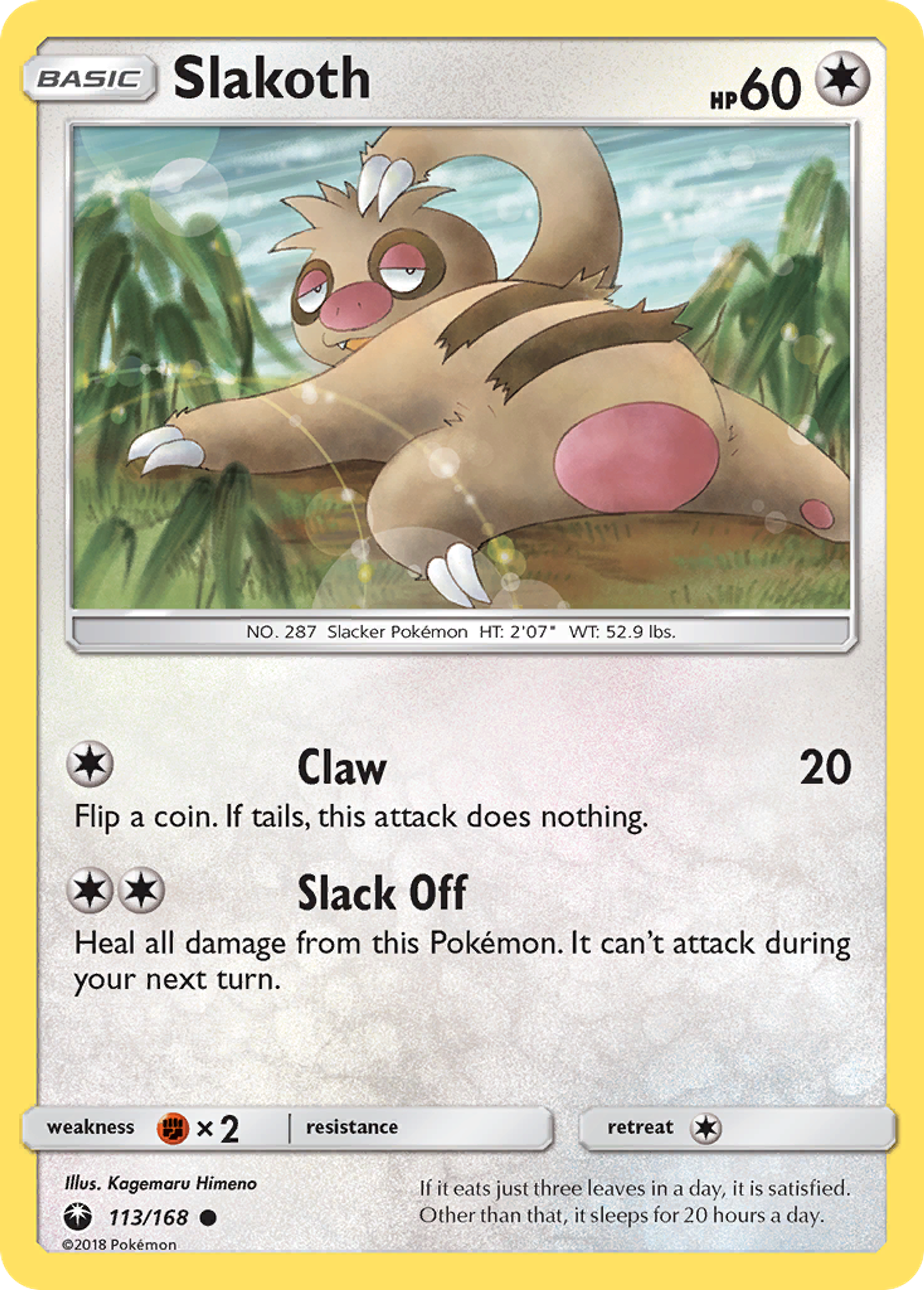 Slakoth — SM - Celestial Storm — Pokemon