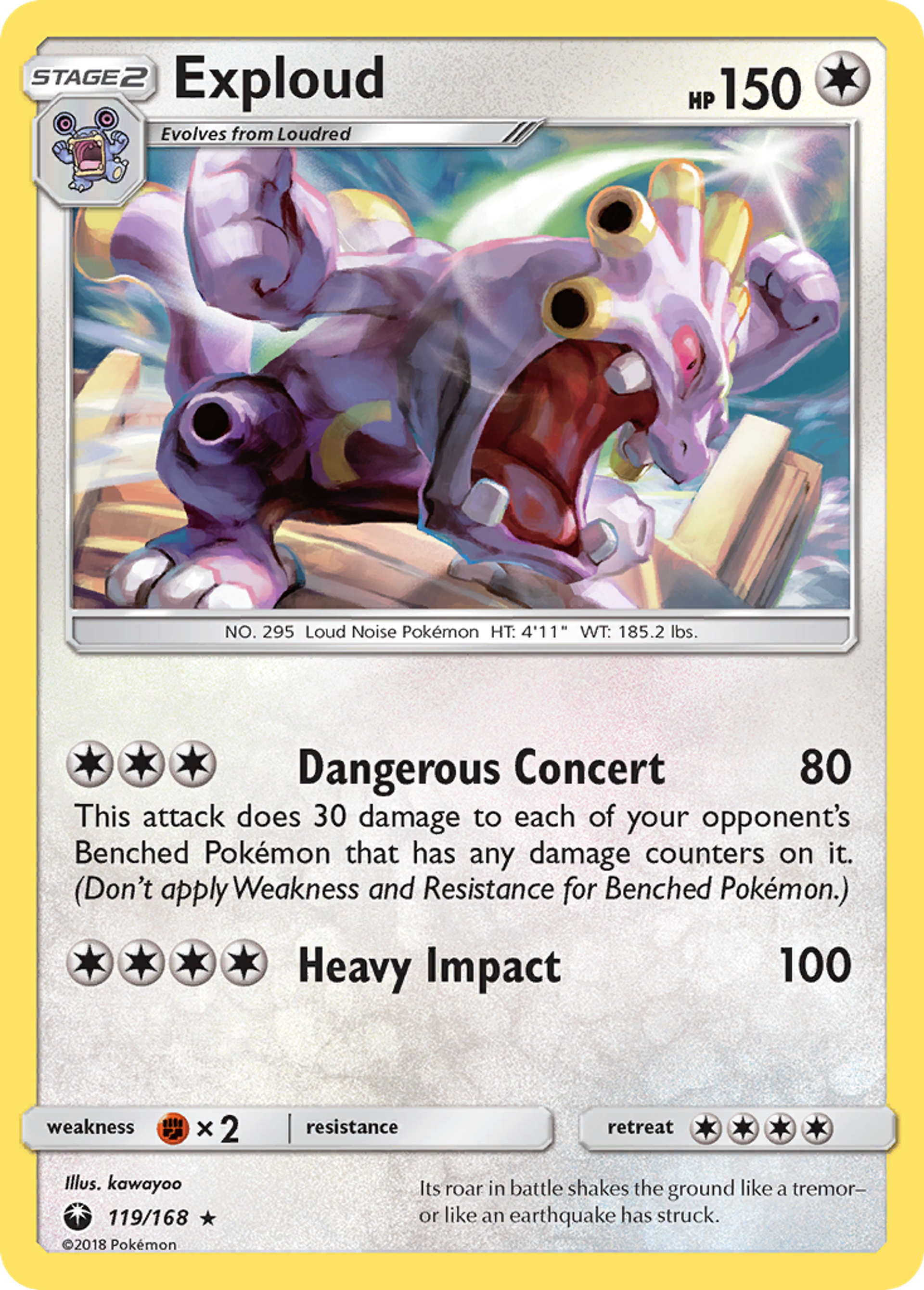 Exploud — SM - Celestial Storm — Pokemon