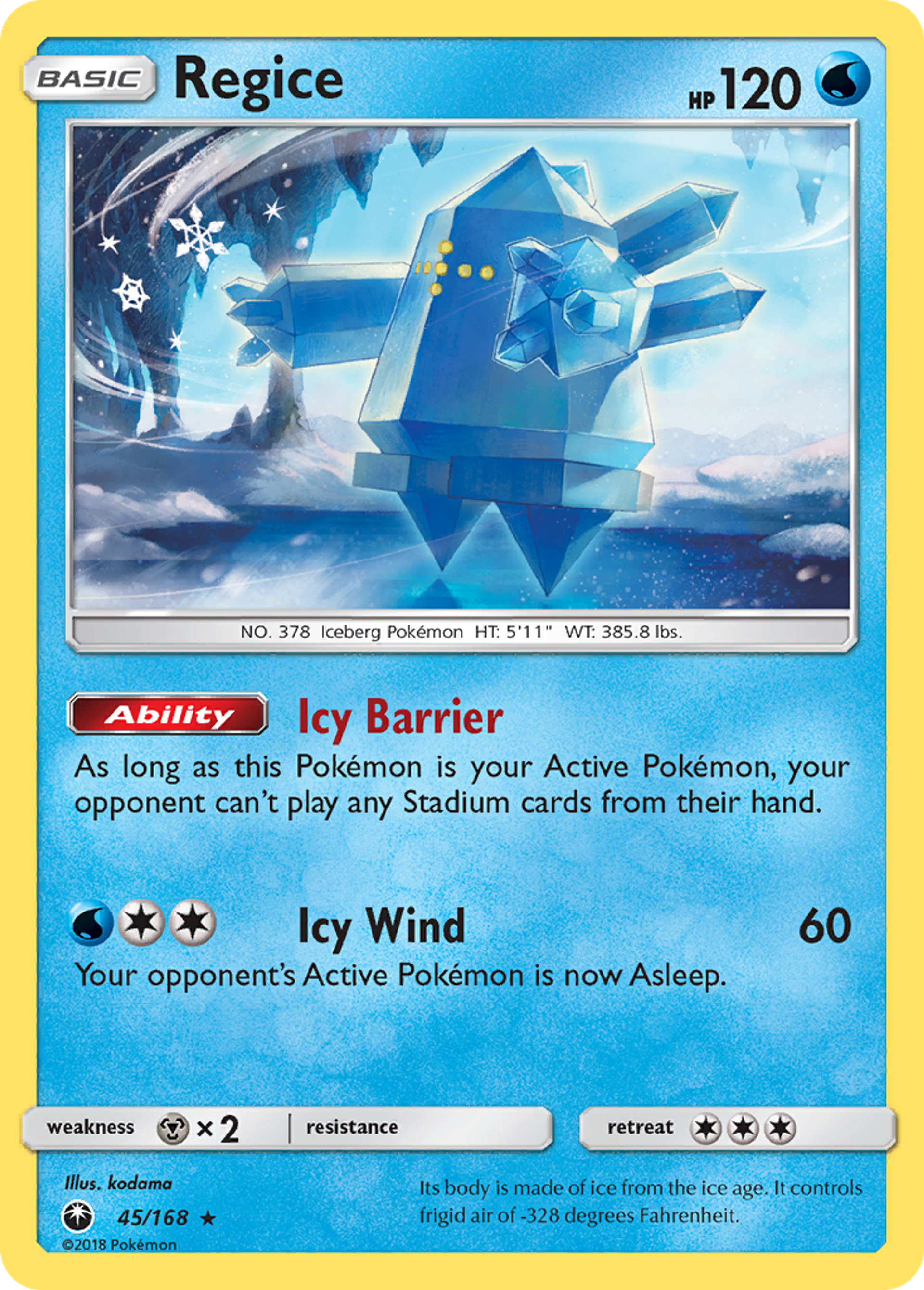 Regice — SM - Celestial Storm — Pokemon