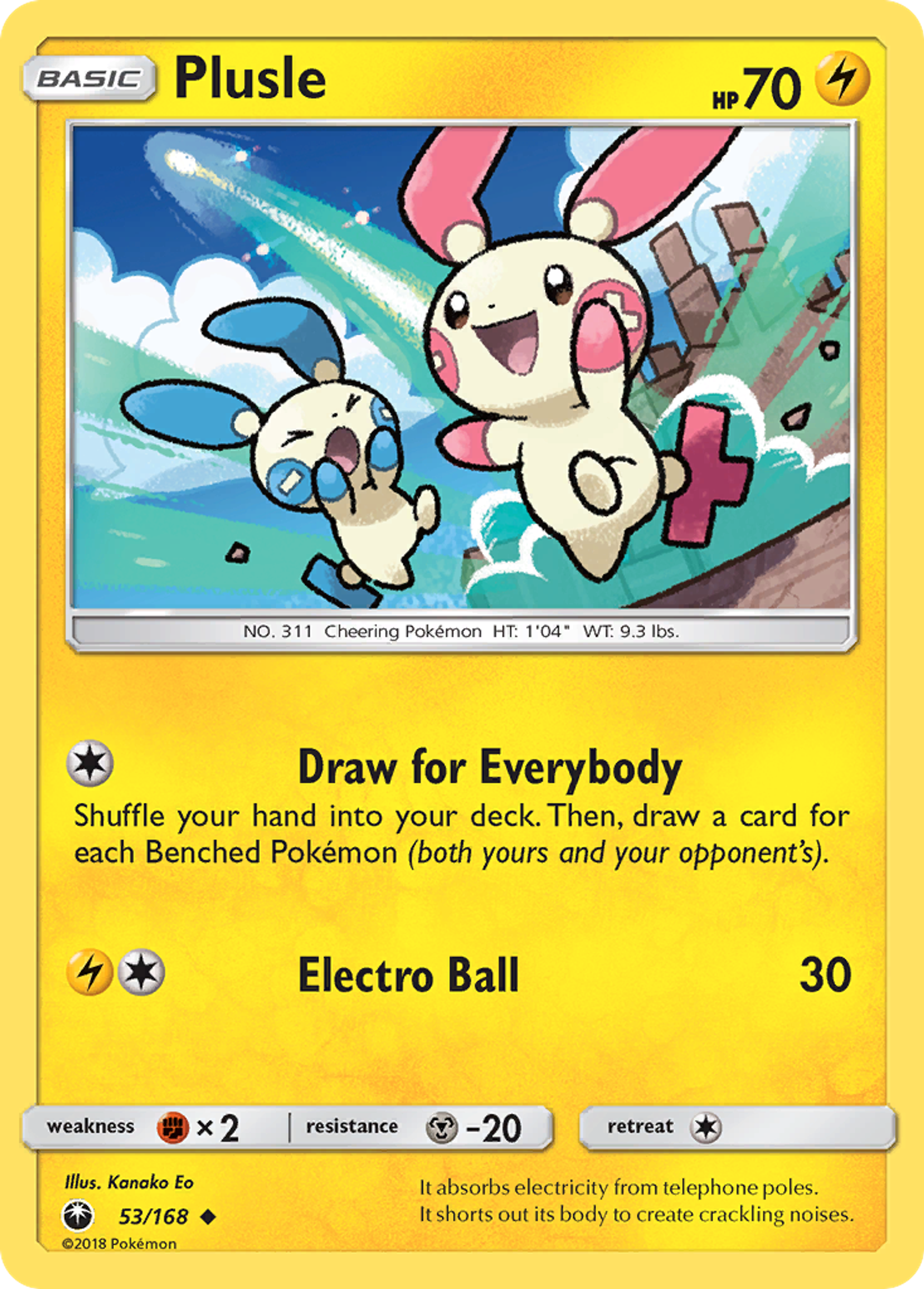 Plusle — SM - Celestial Storm — Pokemon