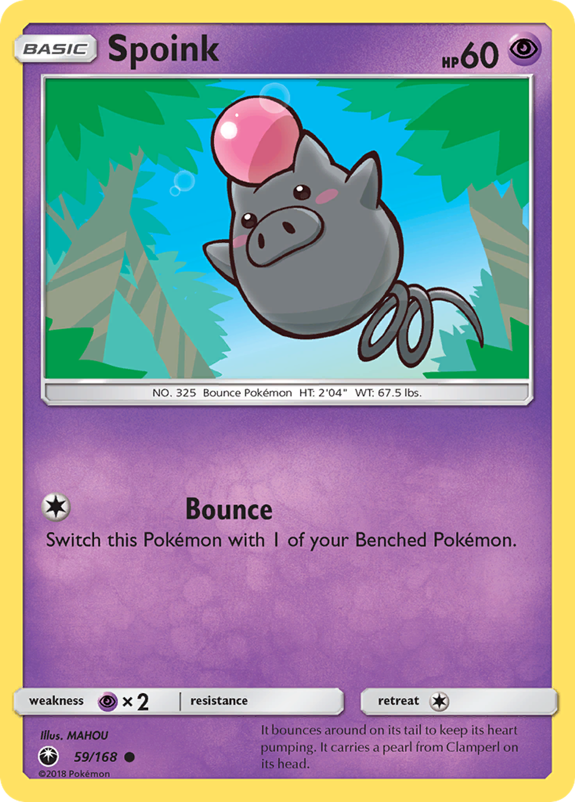 Spoink — SM - Celestial Storm — Pokemon