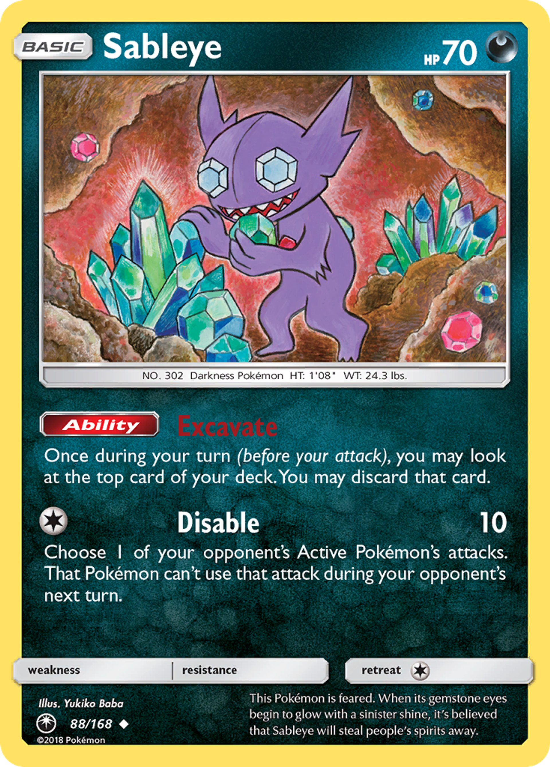 Sableye — SM - Celestial Storm — Pokemon