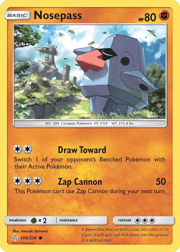 Nosepass — SM - Cosmic Eclipse — Pokemon
