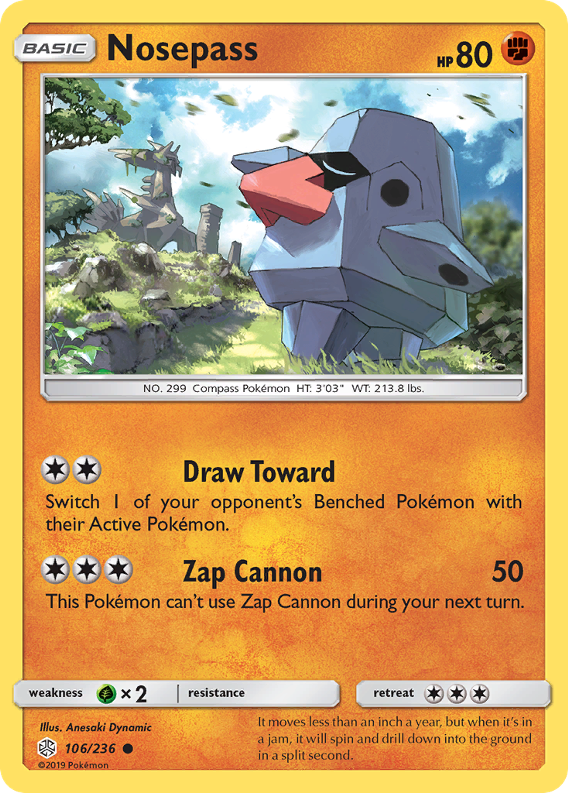 Nosepass — SM - Cosmic Eclipse — Pokémon