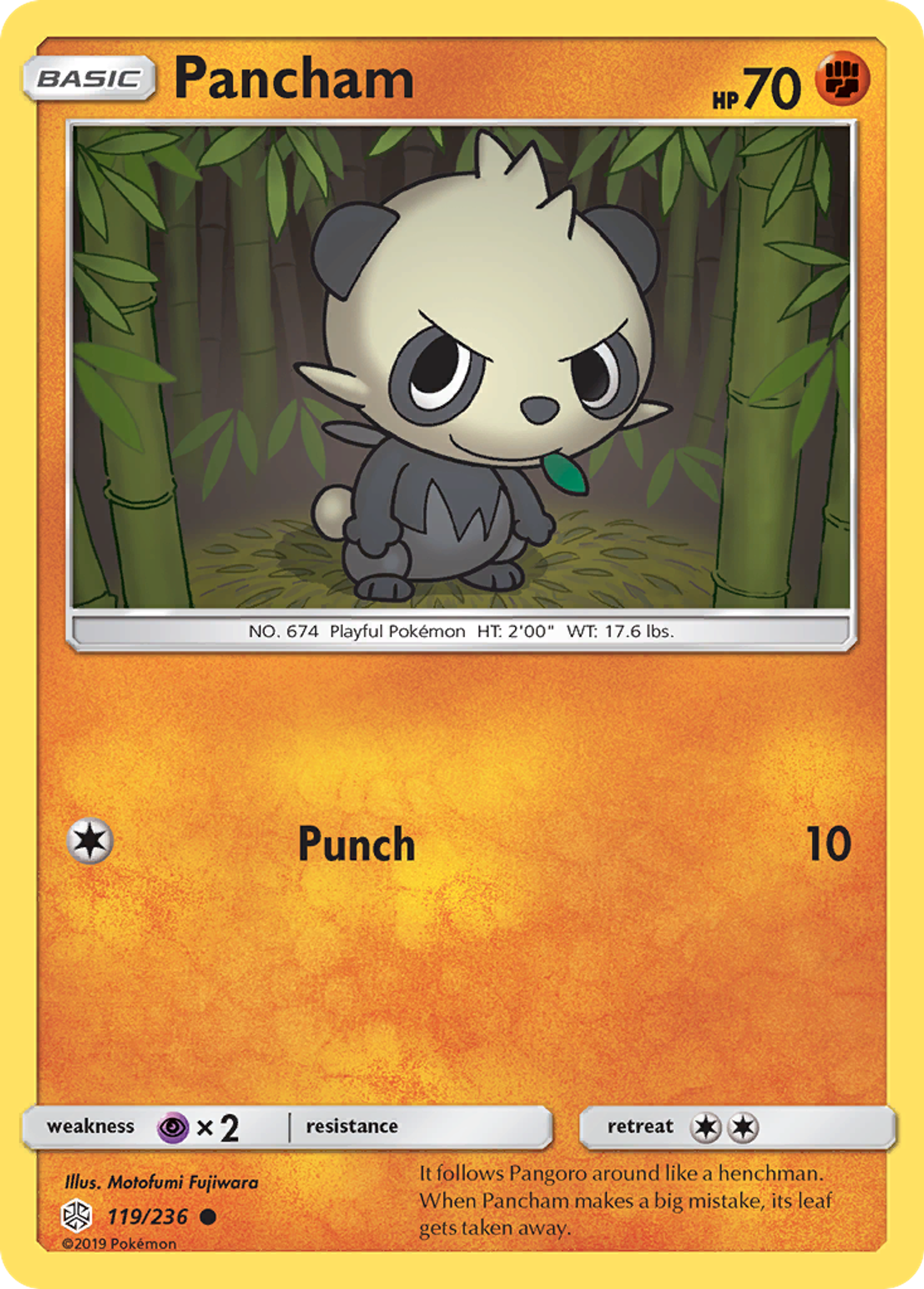 Pancham — SM - Cosmic Eclipse — Pokémon