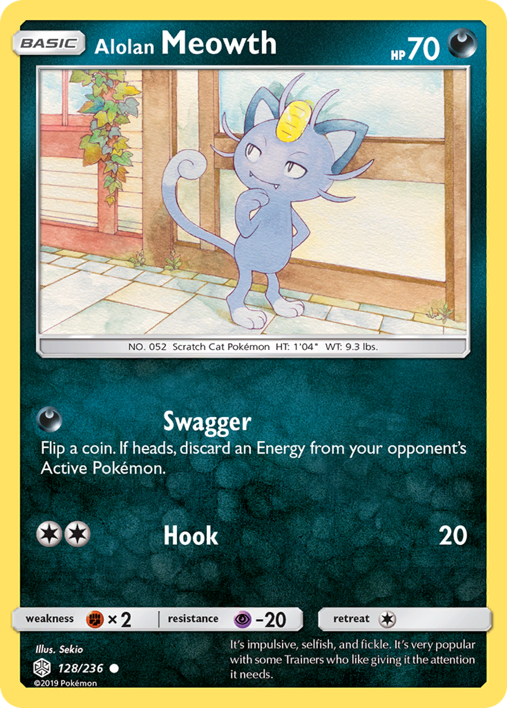 Alolan Meowth — SM - Cosmic Eclipse — Pokémon