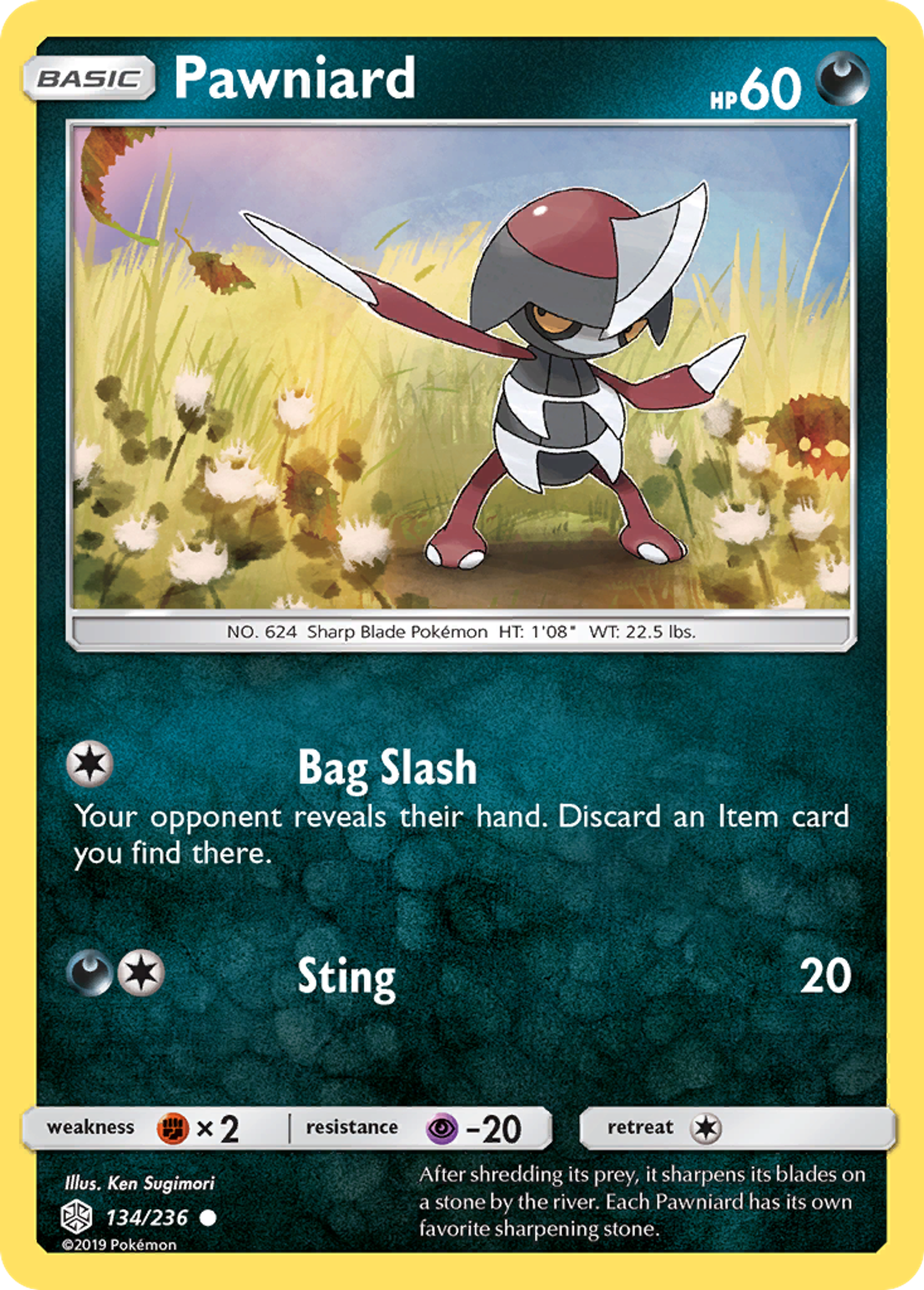 Pawniard — SM - Cosmic Eclipse — Pokémon