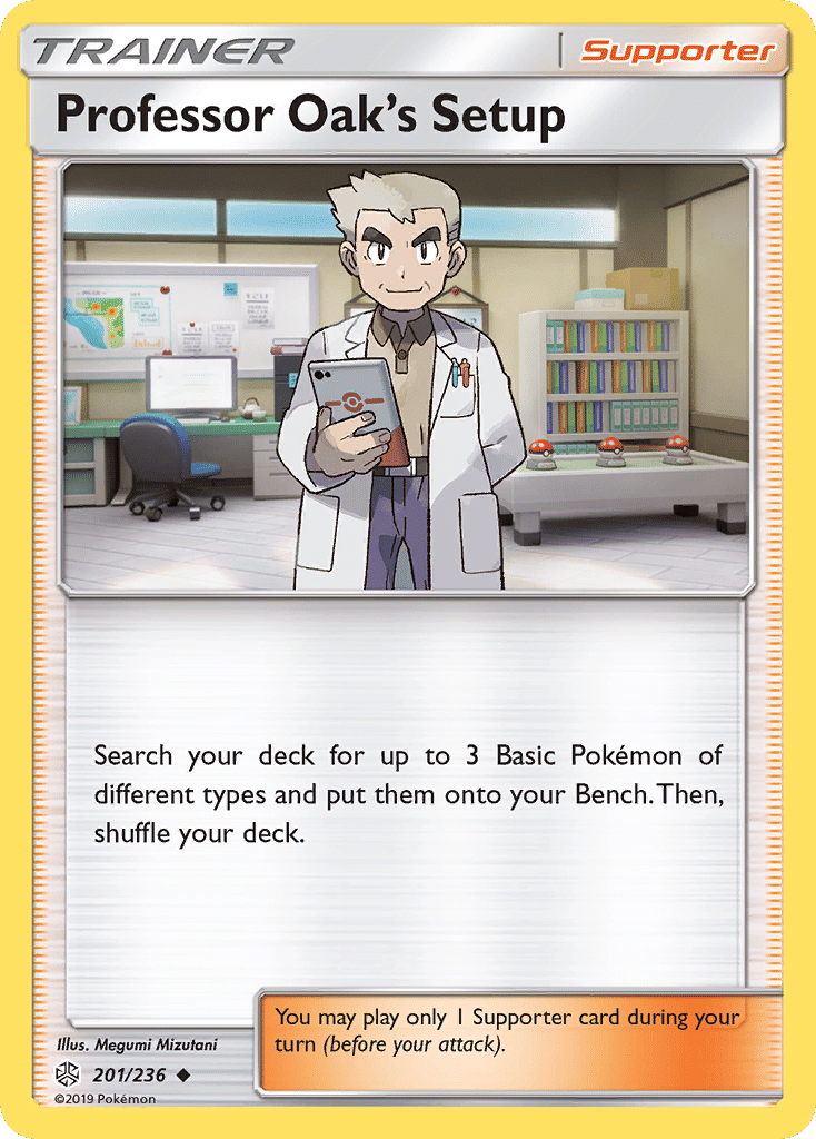 Professor Oak's Setup — SM - Cosmic Eclipse — Pokemon