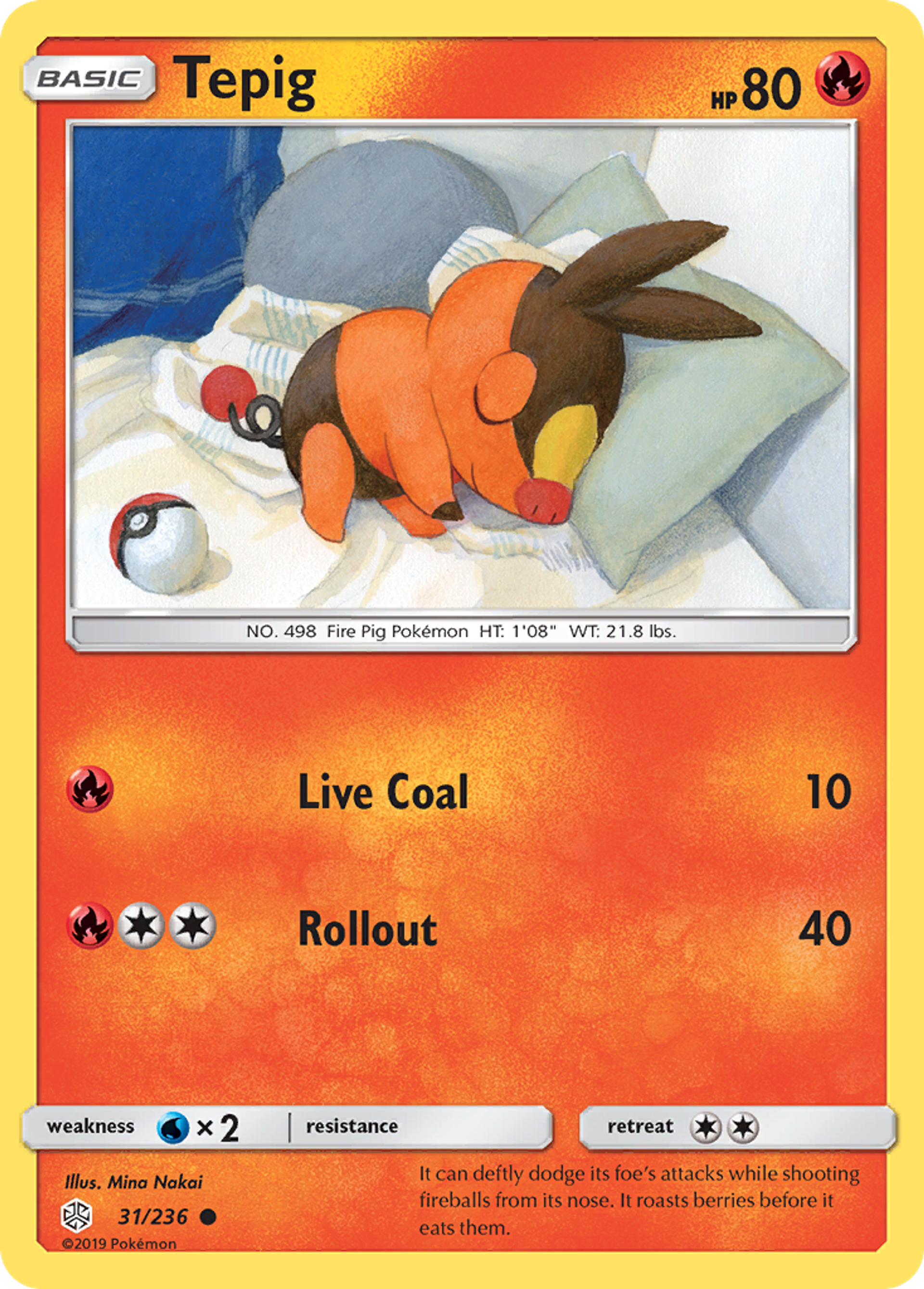 Tepig — SM - Cosmic Eclipse — Pokémon