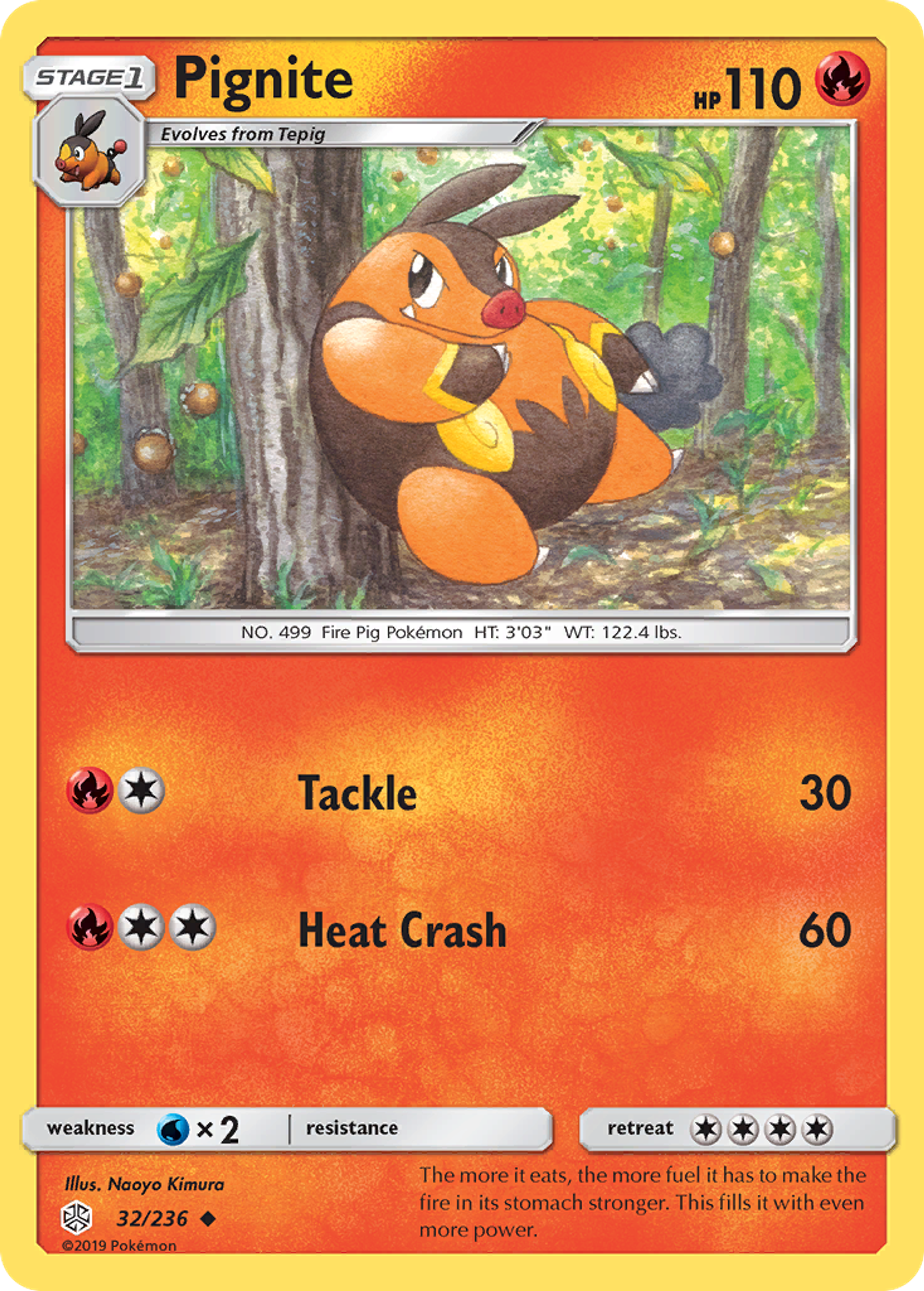Pignite — SM - Cosmic Eclipse — Pokémon