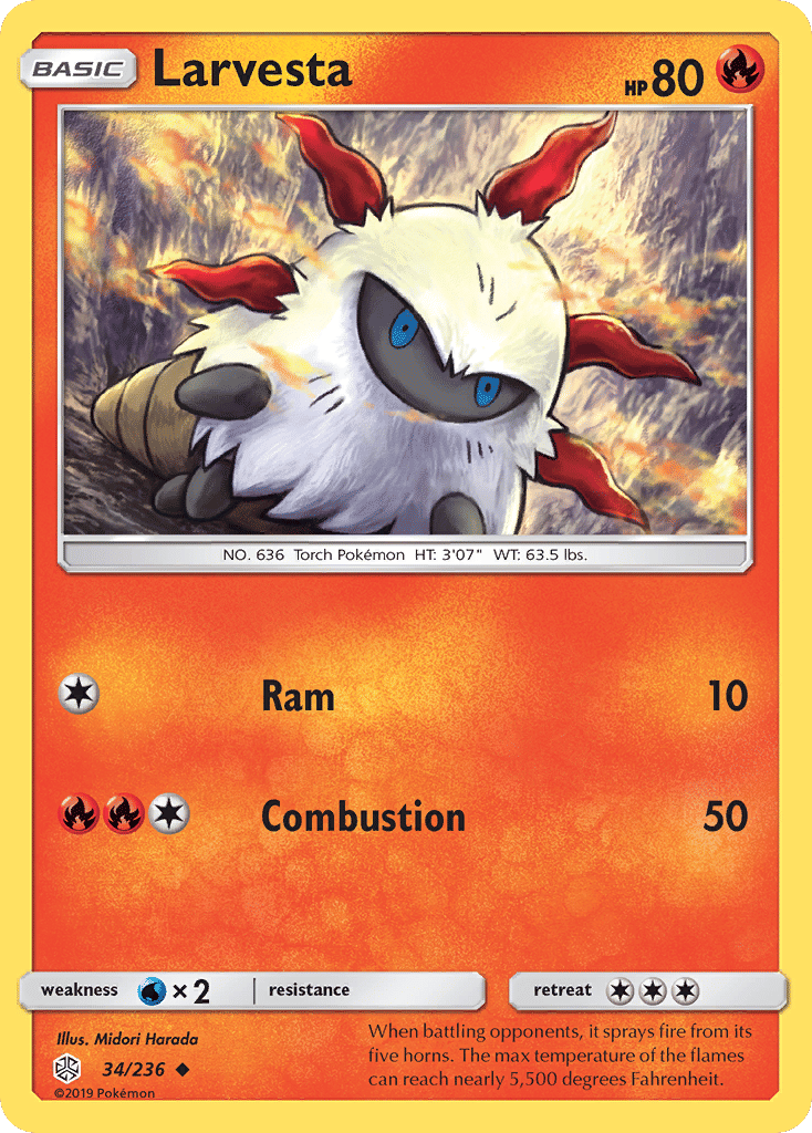Larvesta — SM - Cosmic Eclipse — Pokemon
