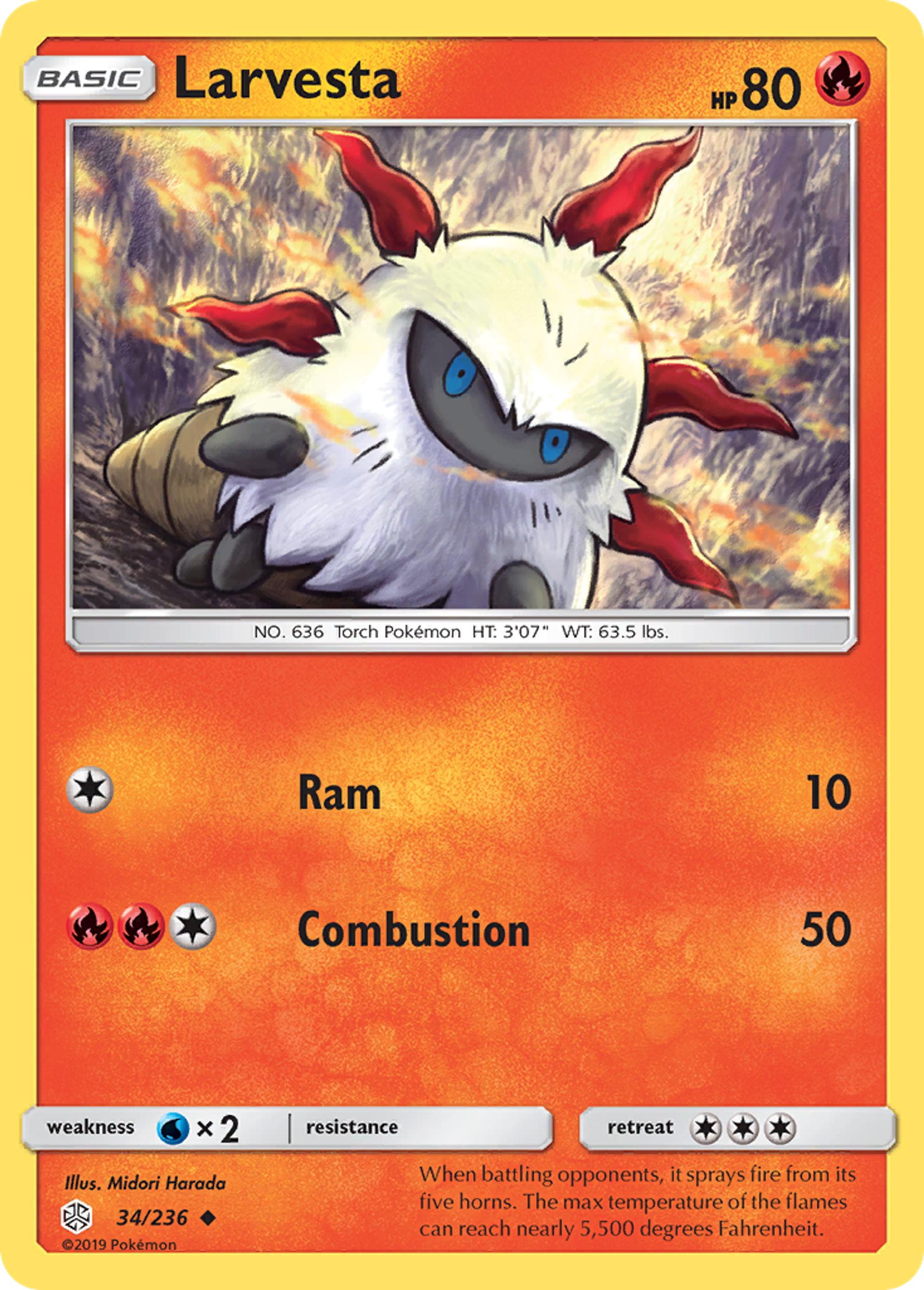 Larvesta — SM - Cosmic Eclipse — Pokémon
