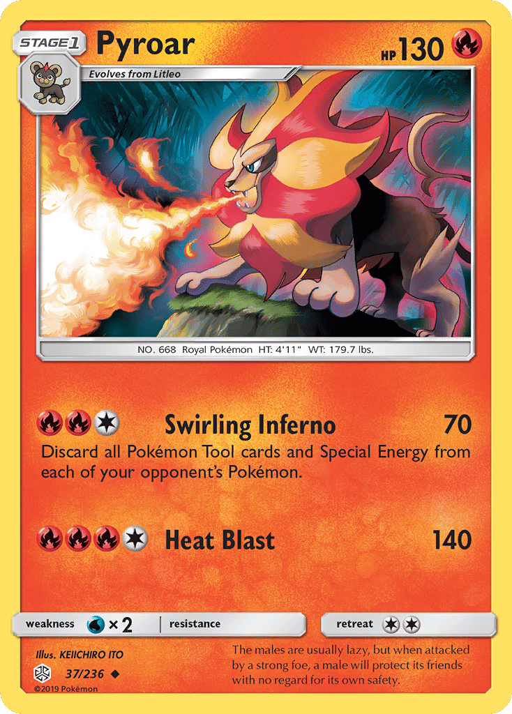 Pyroar — SM - Cosmic Eclipse — Pokemon
