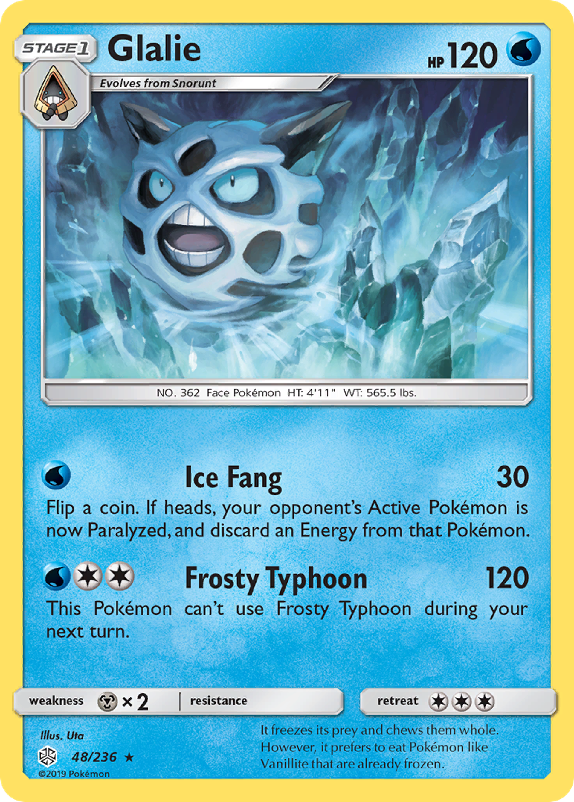 Glalie — SM - Cosmic Eclipse — Pokémon