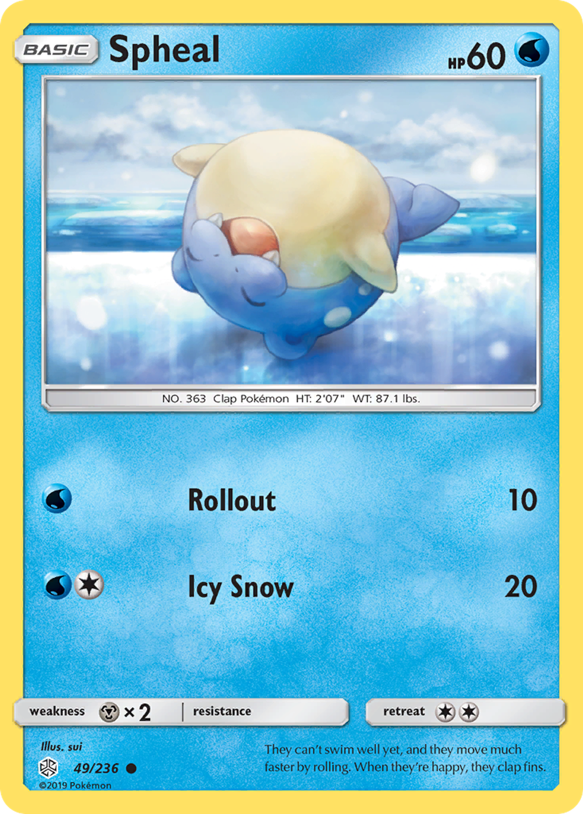 Spheal — SM - Cosmic Eclipse — Pokémon