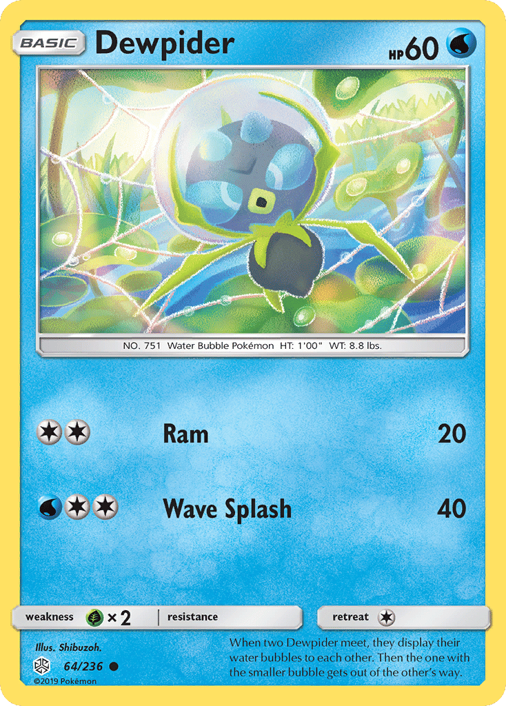 Dewpider — SM - Cosmic Eclipse — Pokemon