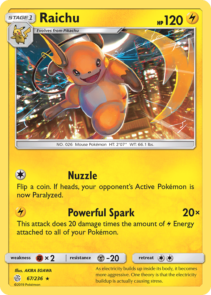 Raichu — SM - Cosmic Eclipse — Pokemon