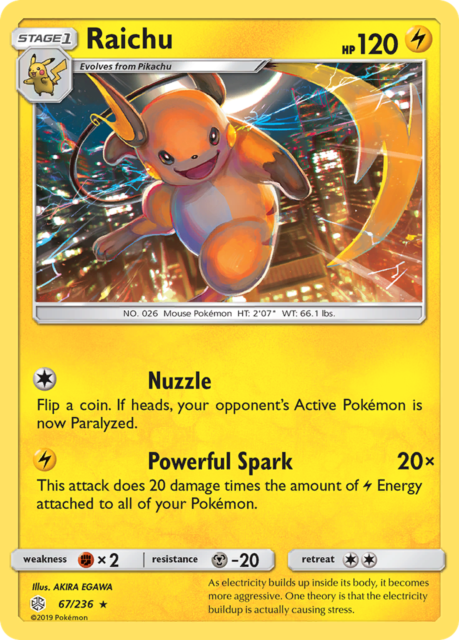 Raichu — SM - Cosmic Eclipse — Pokémon