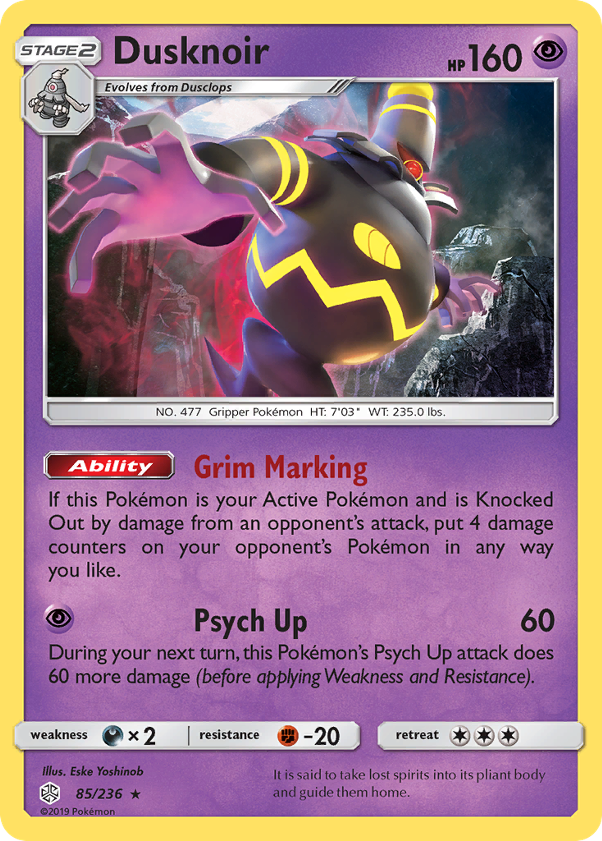 Dusknoir — SM - Cosmic Eclipse — Pokémon