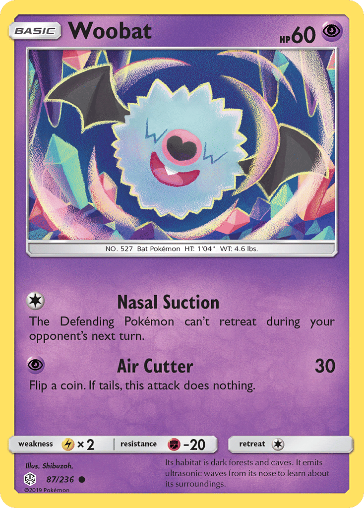 Woobat — SM - Cosmic Eclipse — Pokemon