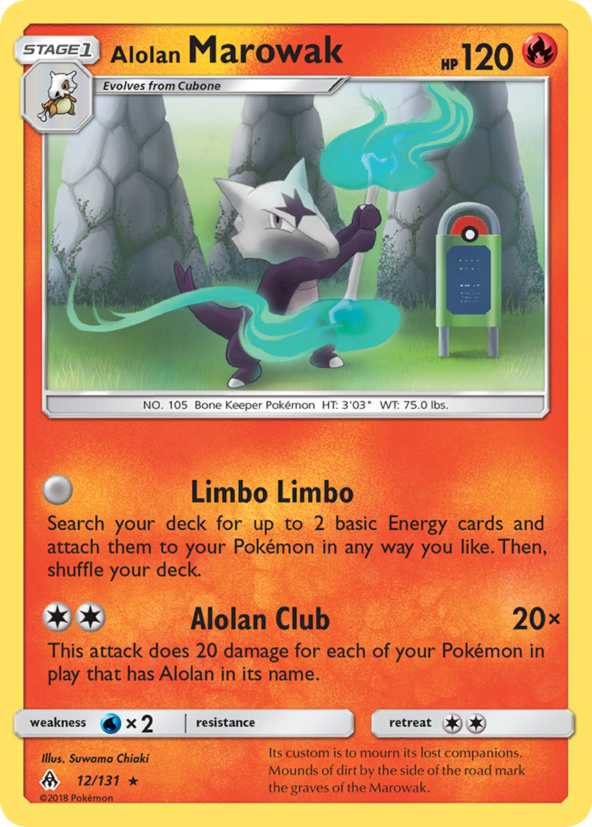 Alolan Marowak — SM - Forbidden Light — Pokemon