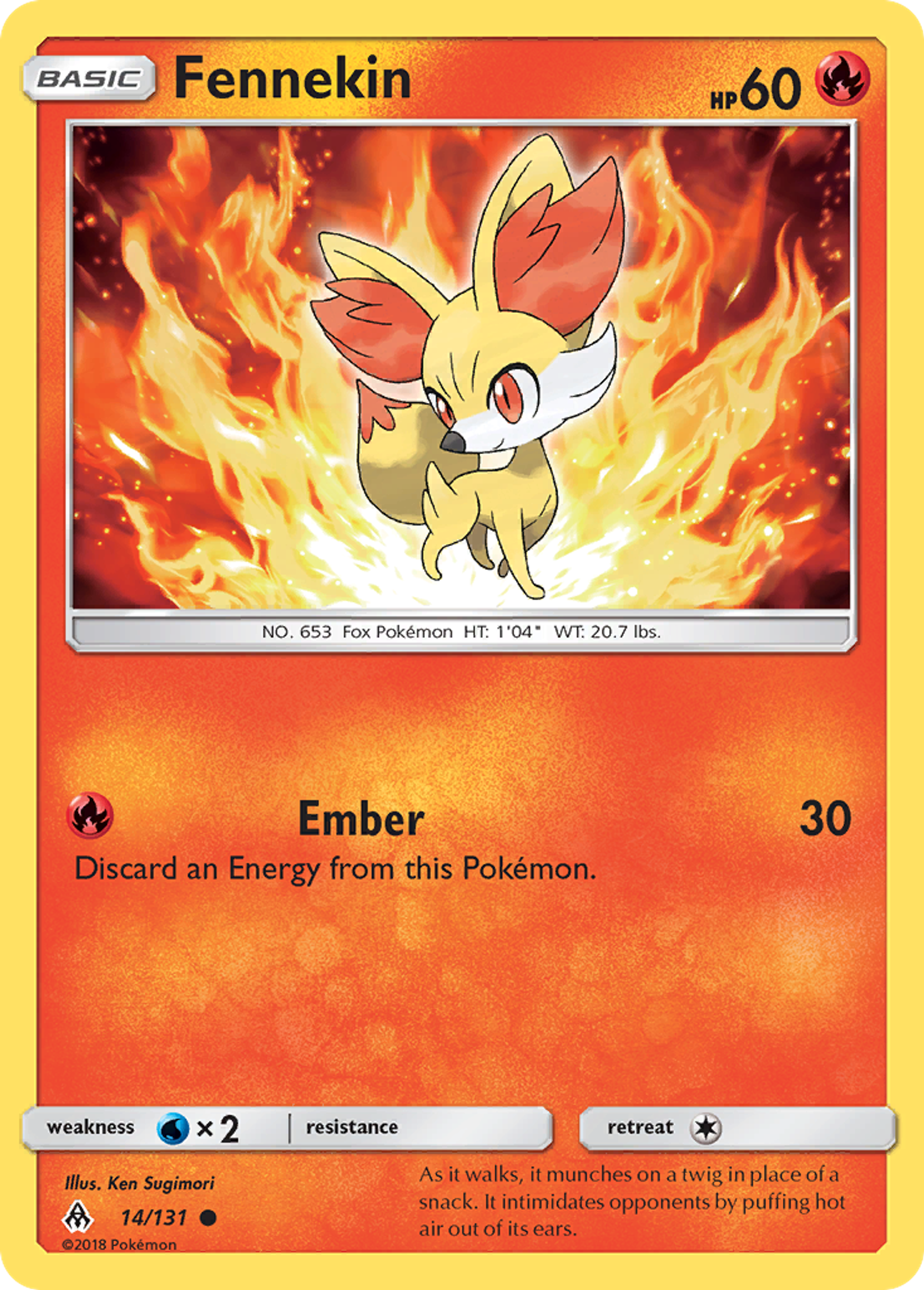 Fennekin — SM - Forbidden Light — Pokemon