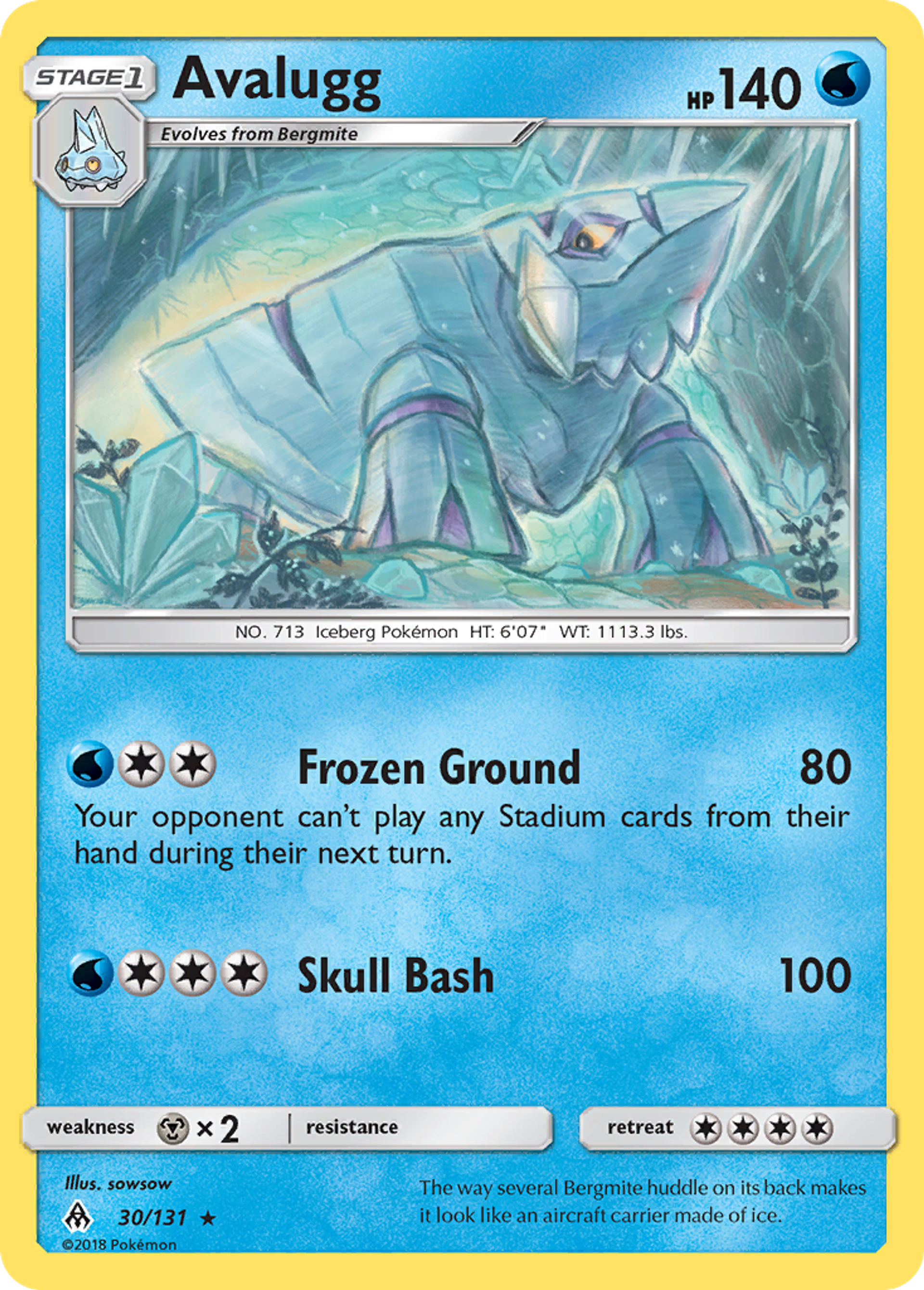 Avalugg — SM - Forbidden Light — Pokemon
