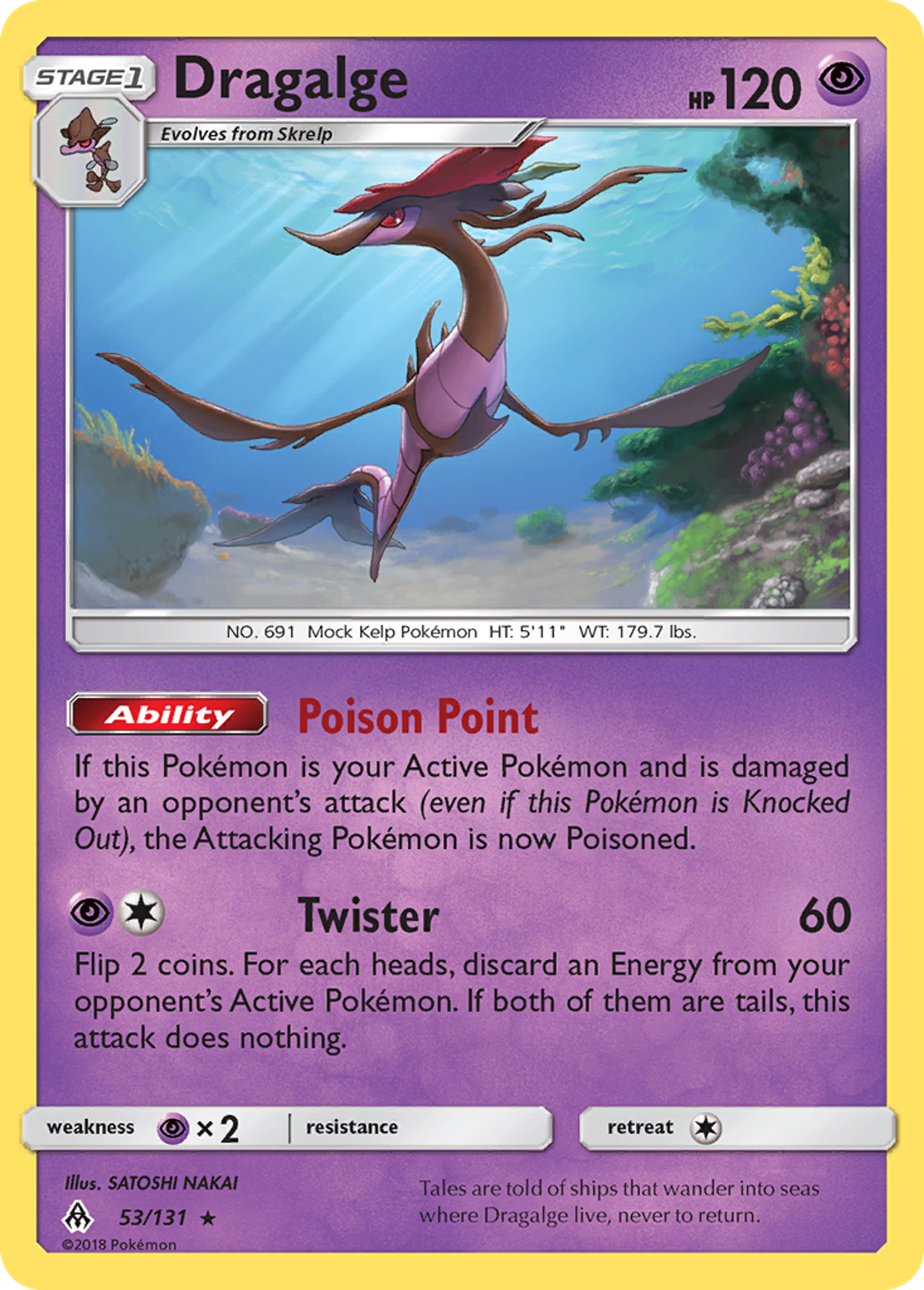 Dragalge — SM - Forbidden Light — Pokemon