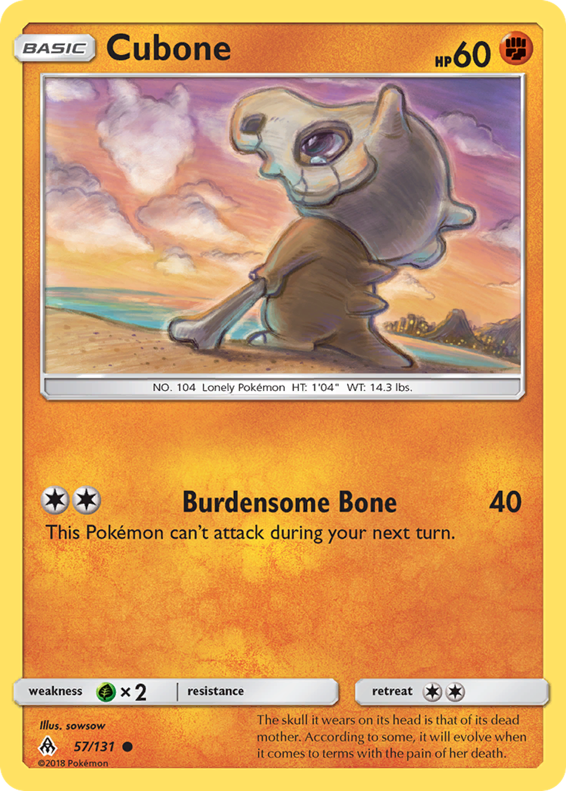 Cubone — SM - Forbidden Light — Pokémon