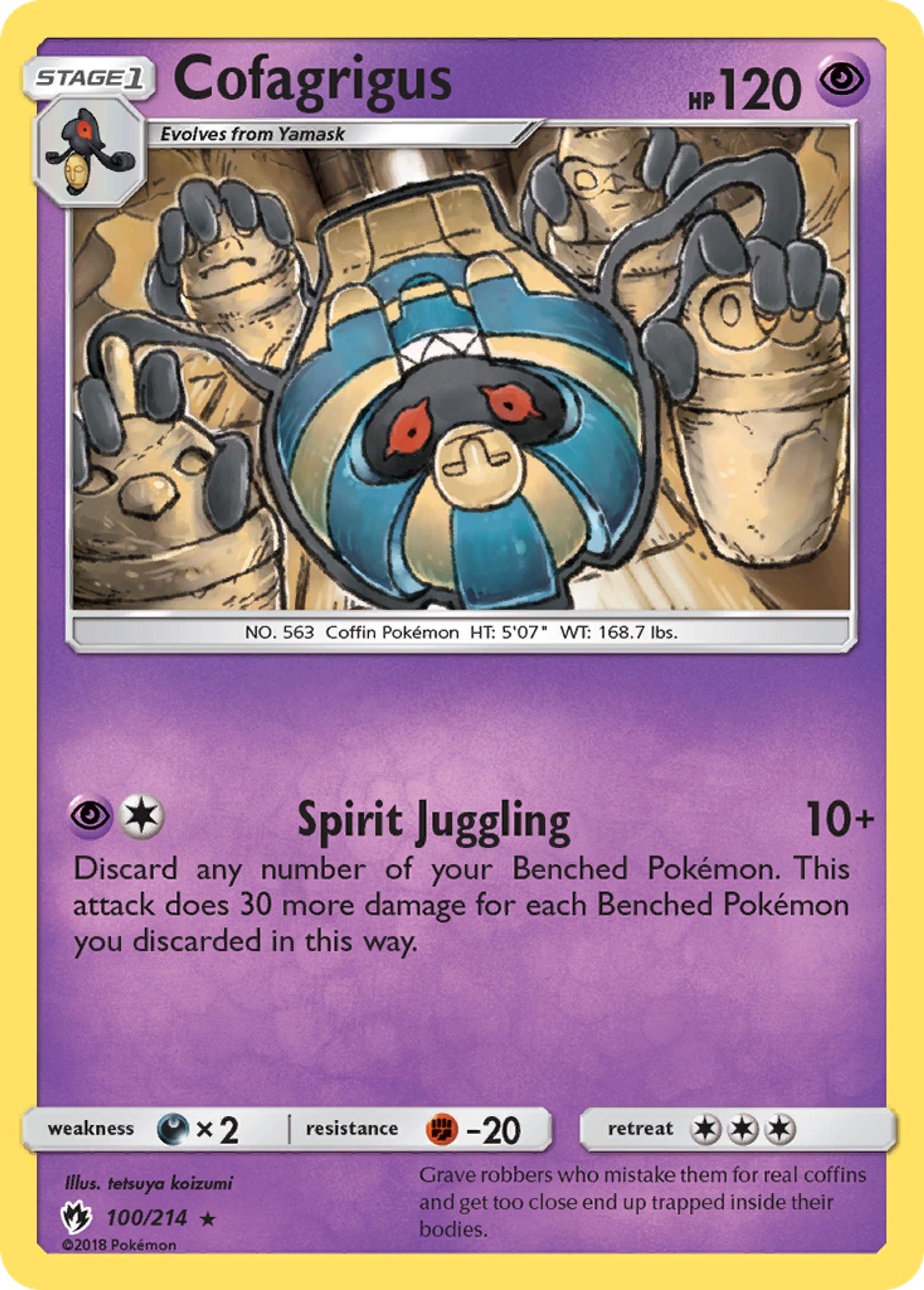 Cofagrigus — SM - Lost Thunder — Pokemon