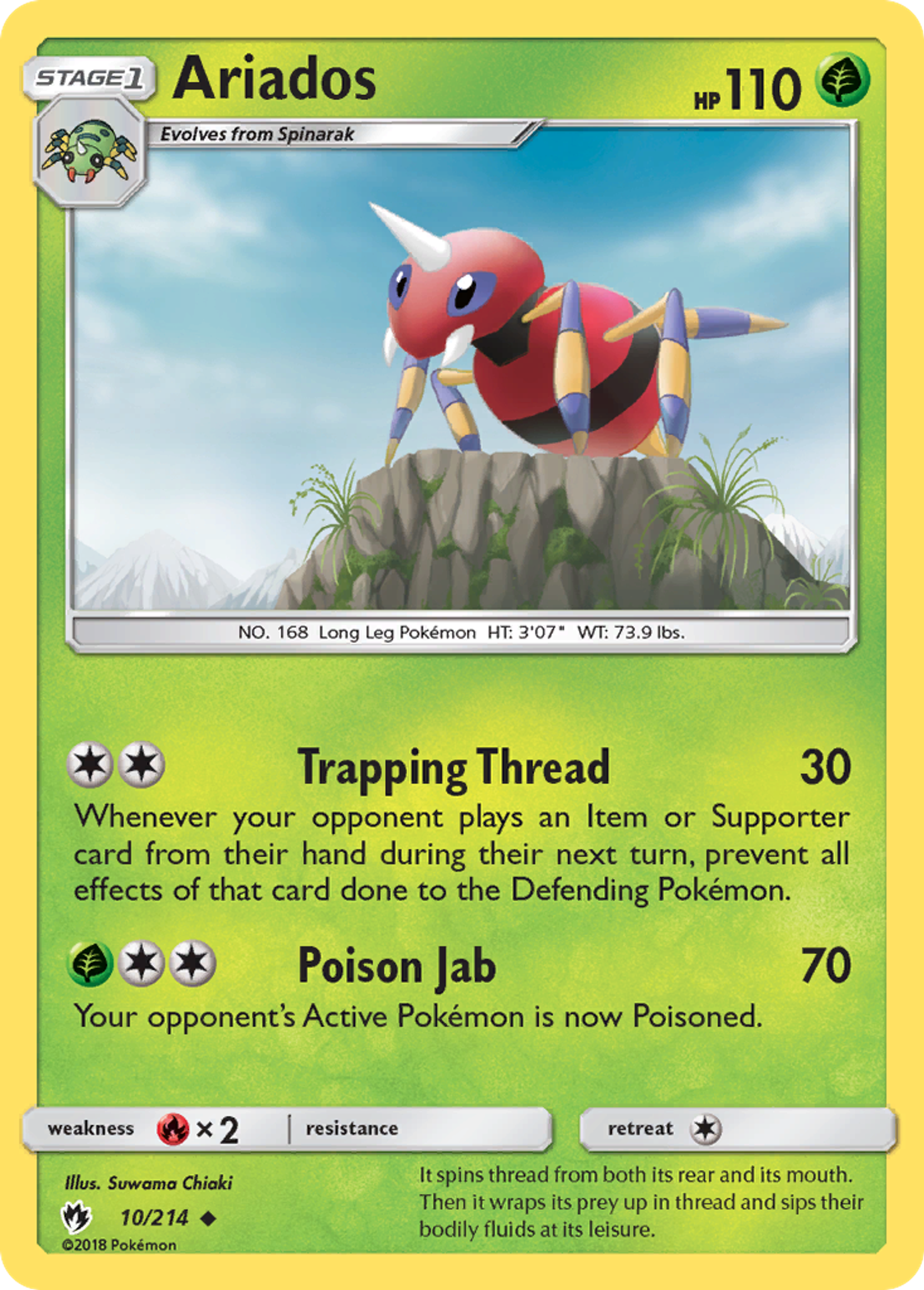 Ariados — SM - Lost Thunder — Pokemon