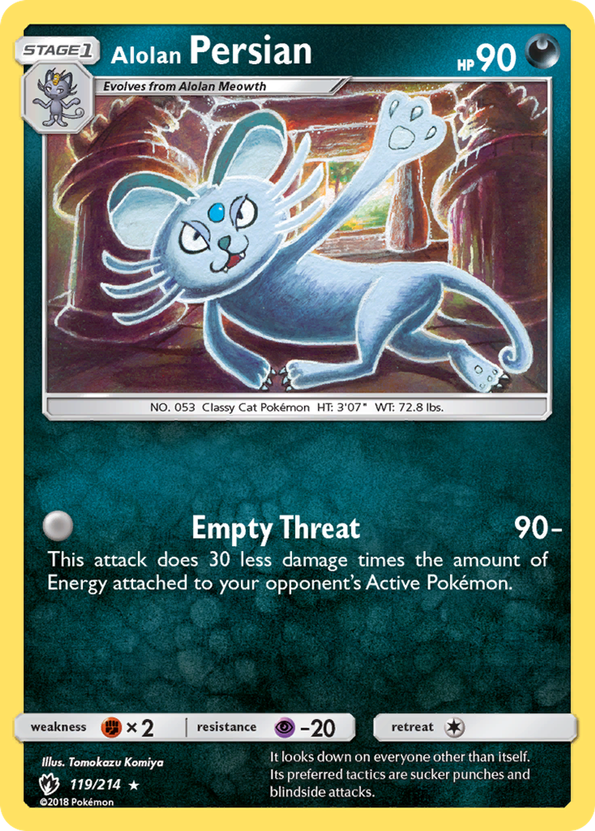 Alolan Persian — SM - Lost Thunder — Pokemon