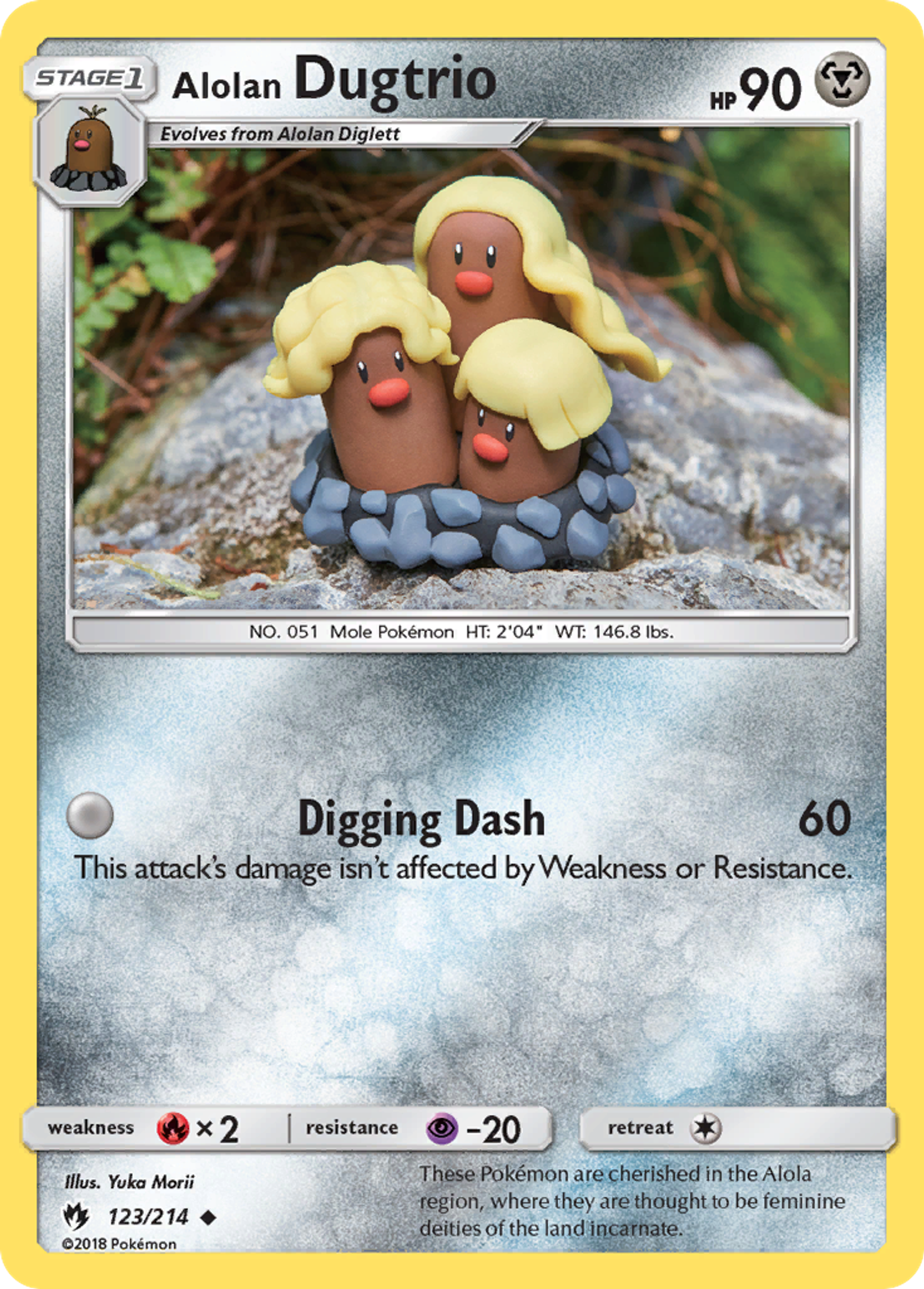 Alolan Dugtrio — SM - Lost Thunder — Pokemon