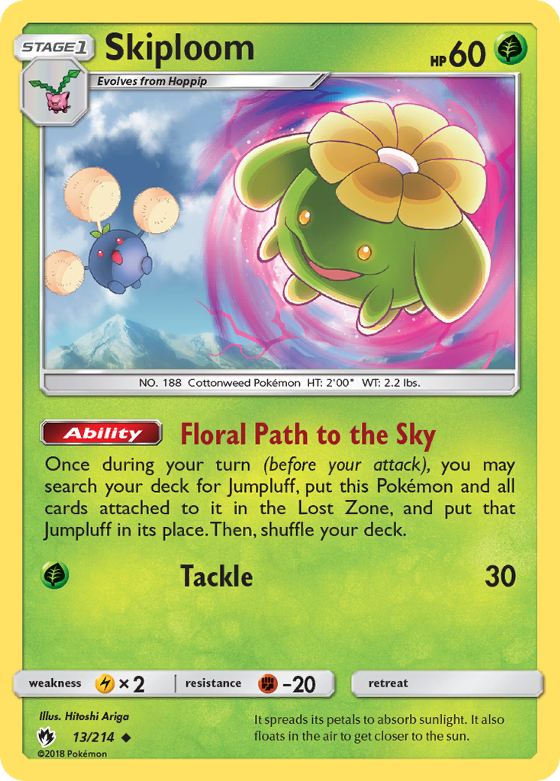 Skiploom — SM - Lost Thunder — Pokemon
