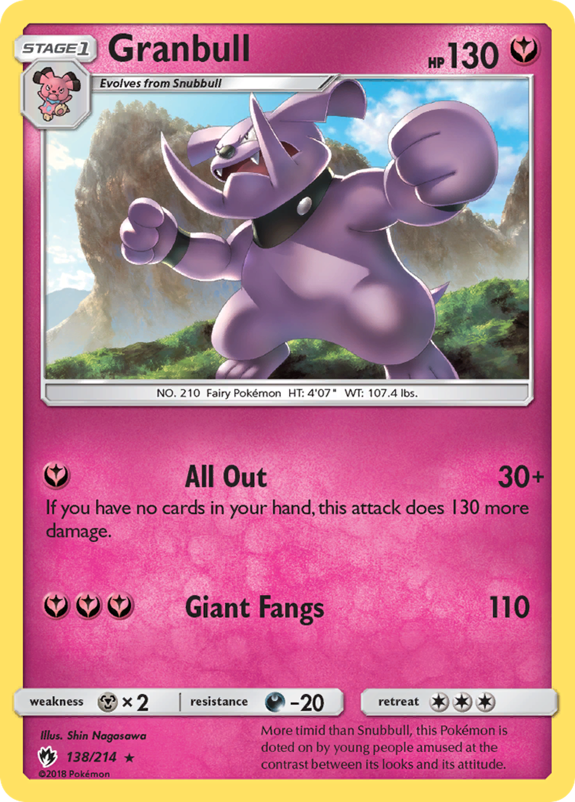 Granbull — SM - Lost Thunder — Pokemon