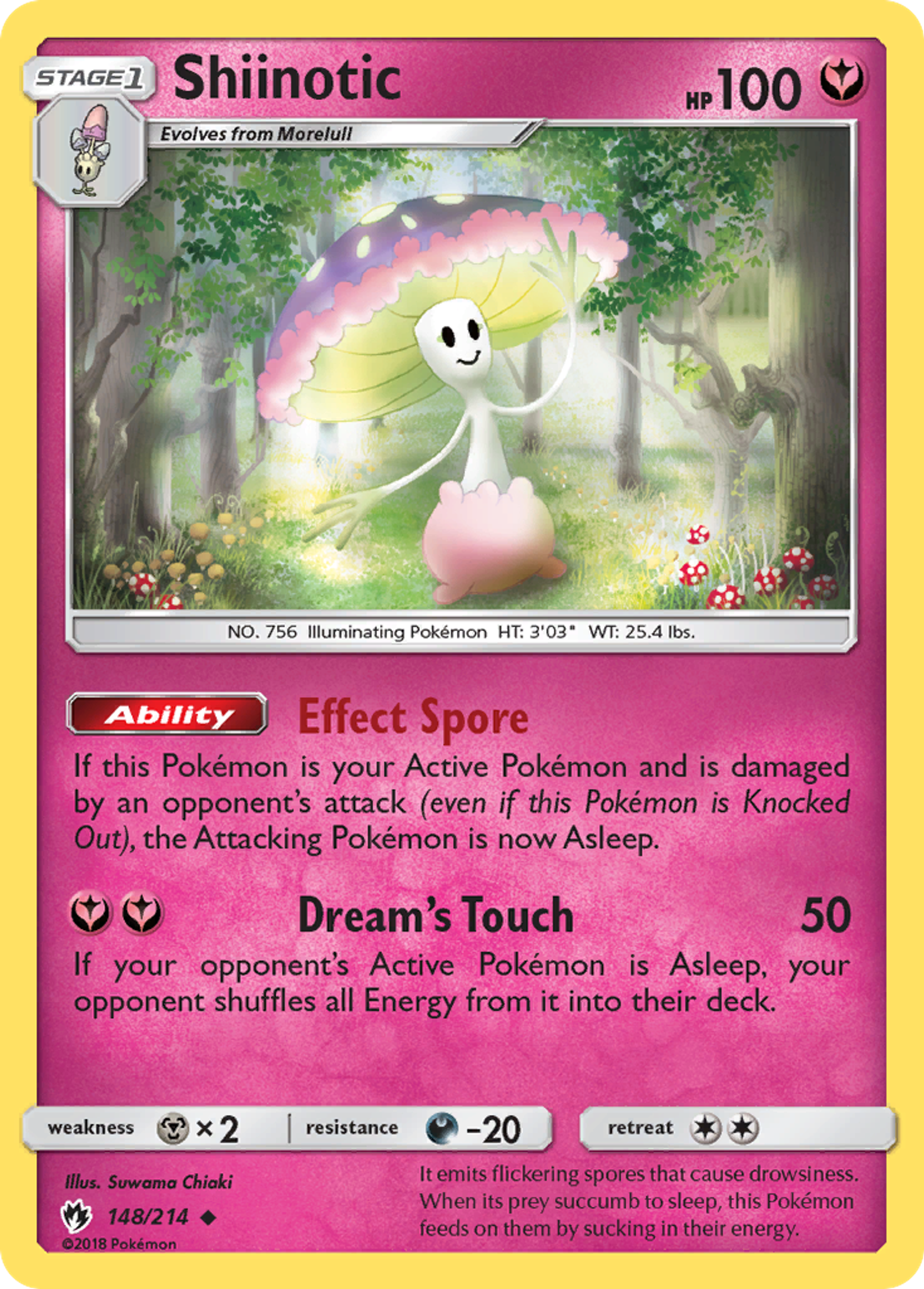 Shiinotic — SM - Lost Thunder — Pokemon