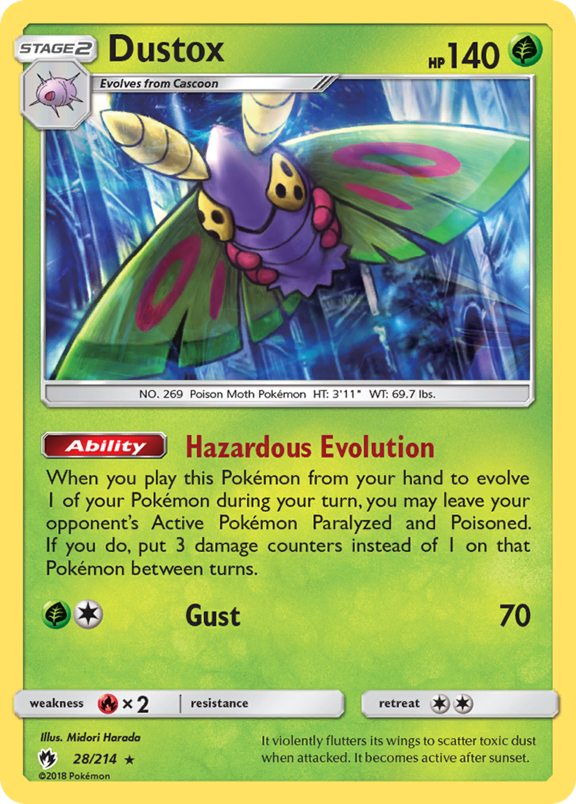 Dustox — SM - Lost Thunder — Pokemon