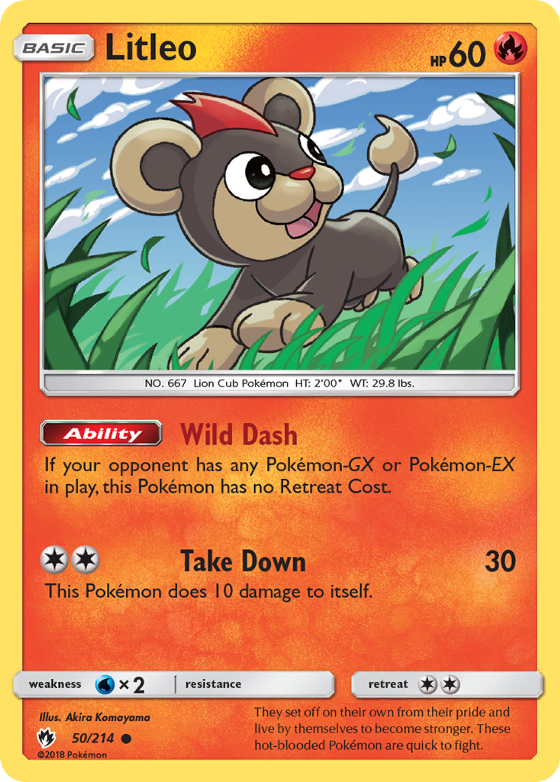 Litleo — SM - Lost Thunder — Pokemon