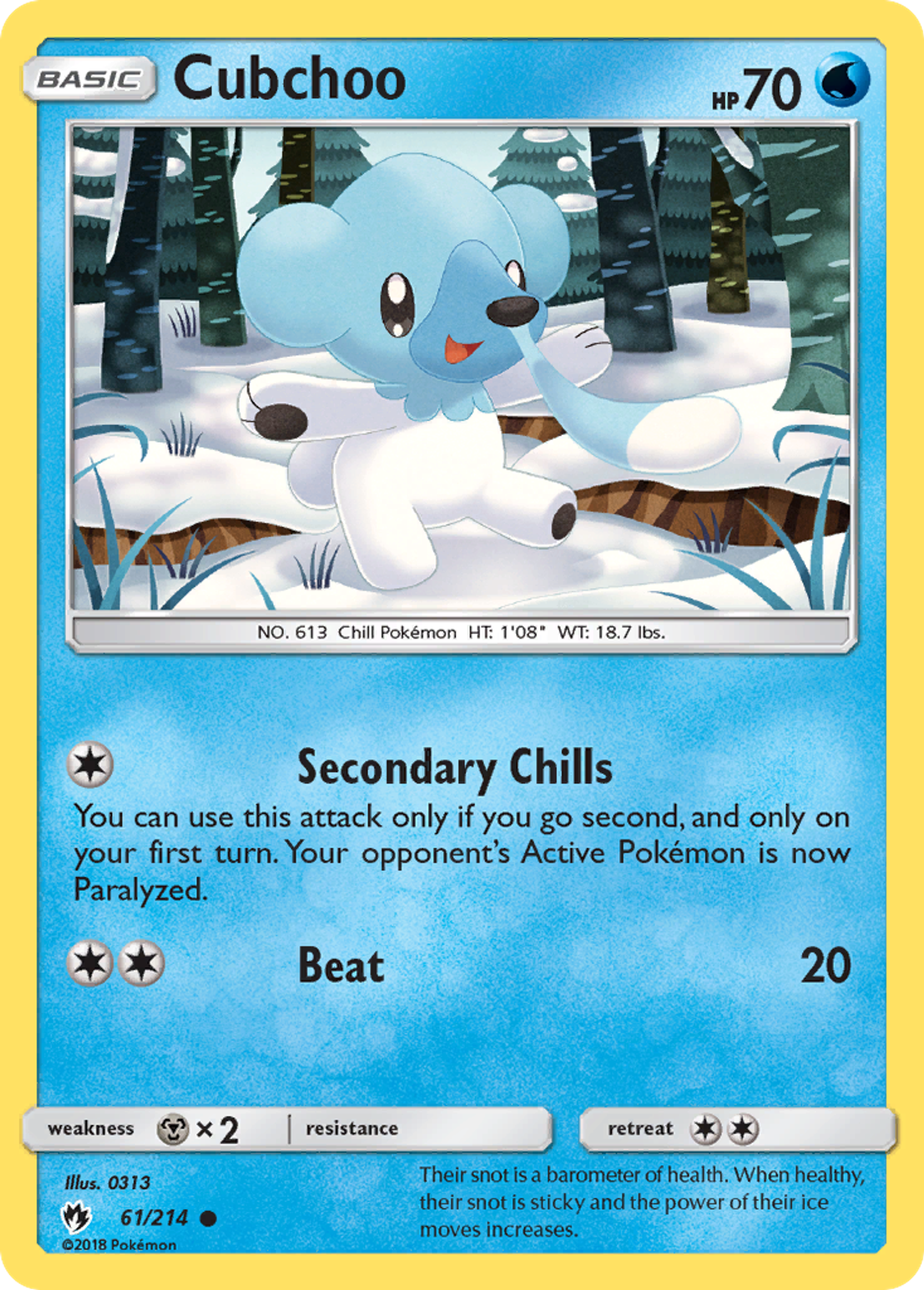 Cubchoo — SM - Lost Thunder — Pokemon