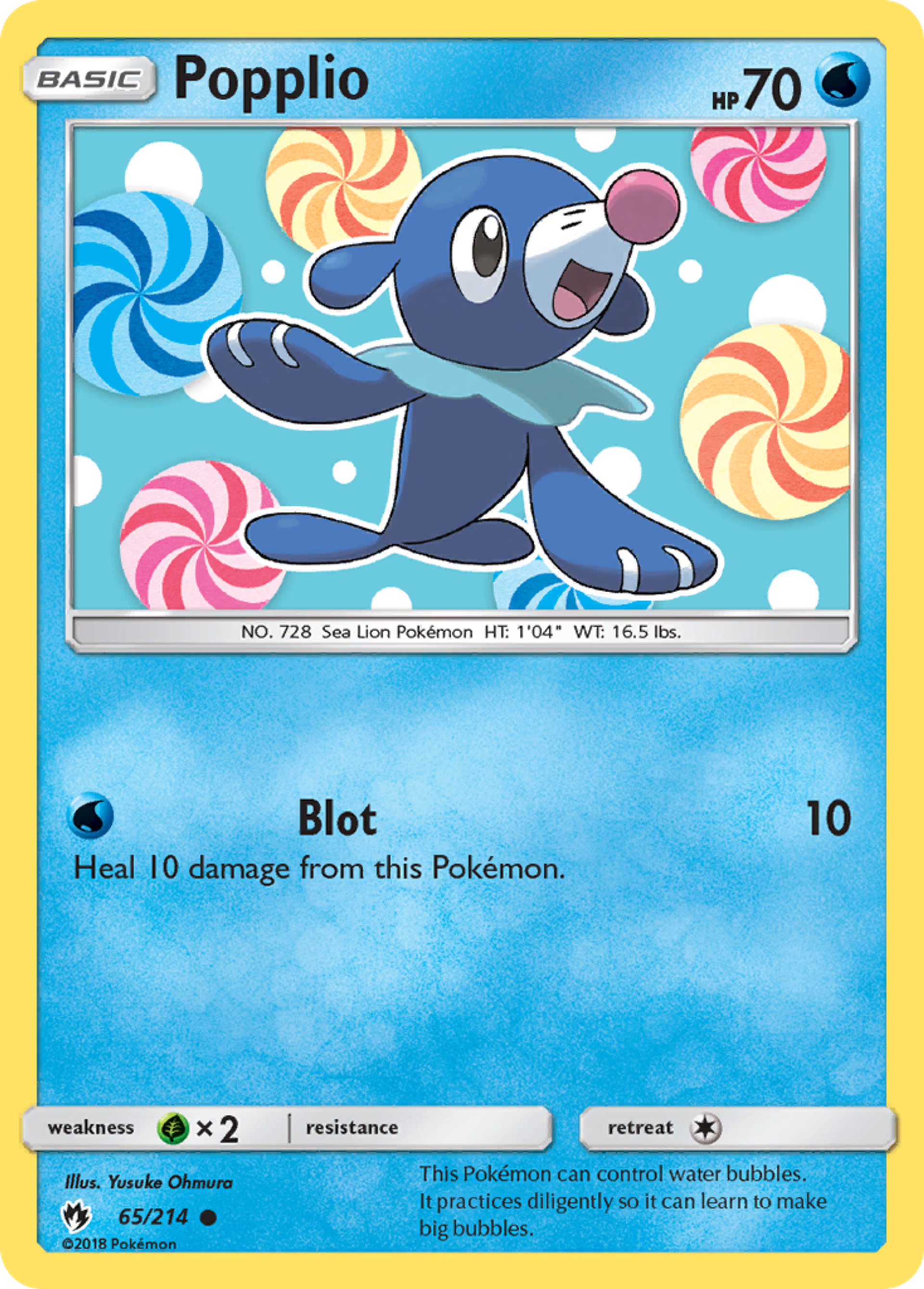 Popplio — SM - Lost Thunder — Pokemon