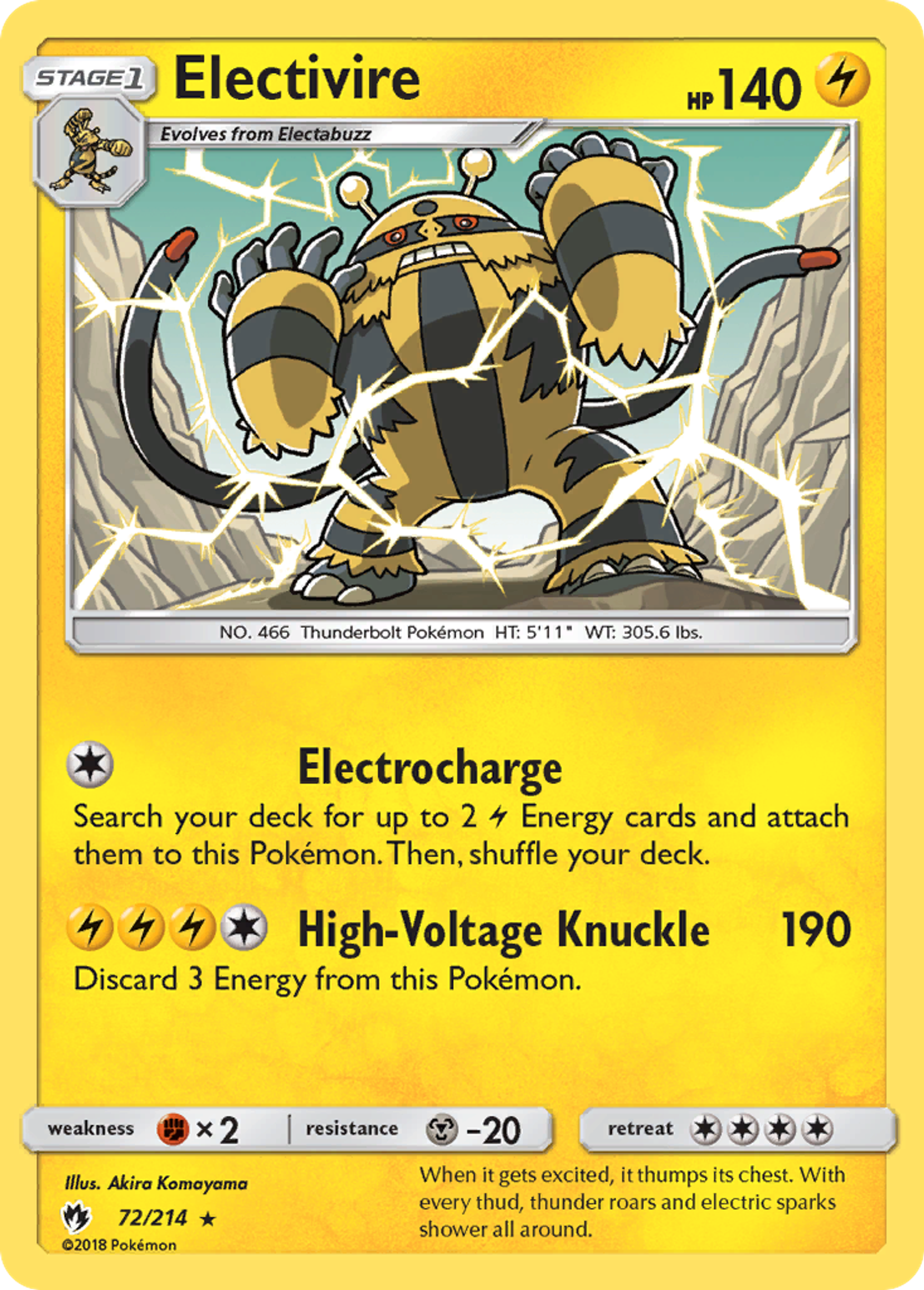 Electivire — SM - Lost Thunder — Pokemon
