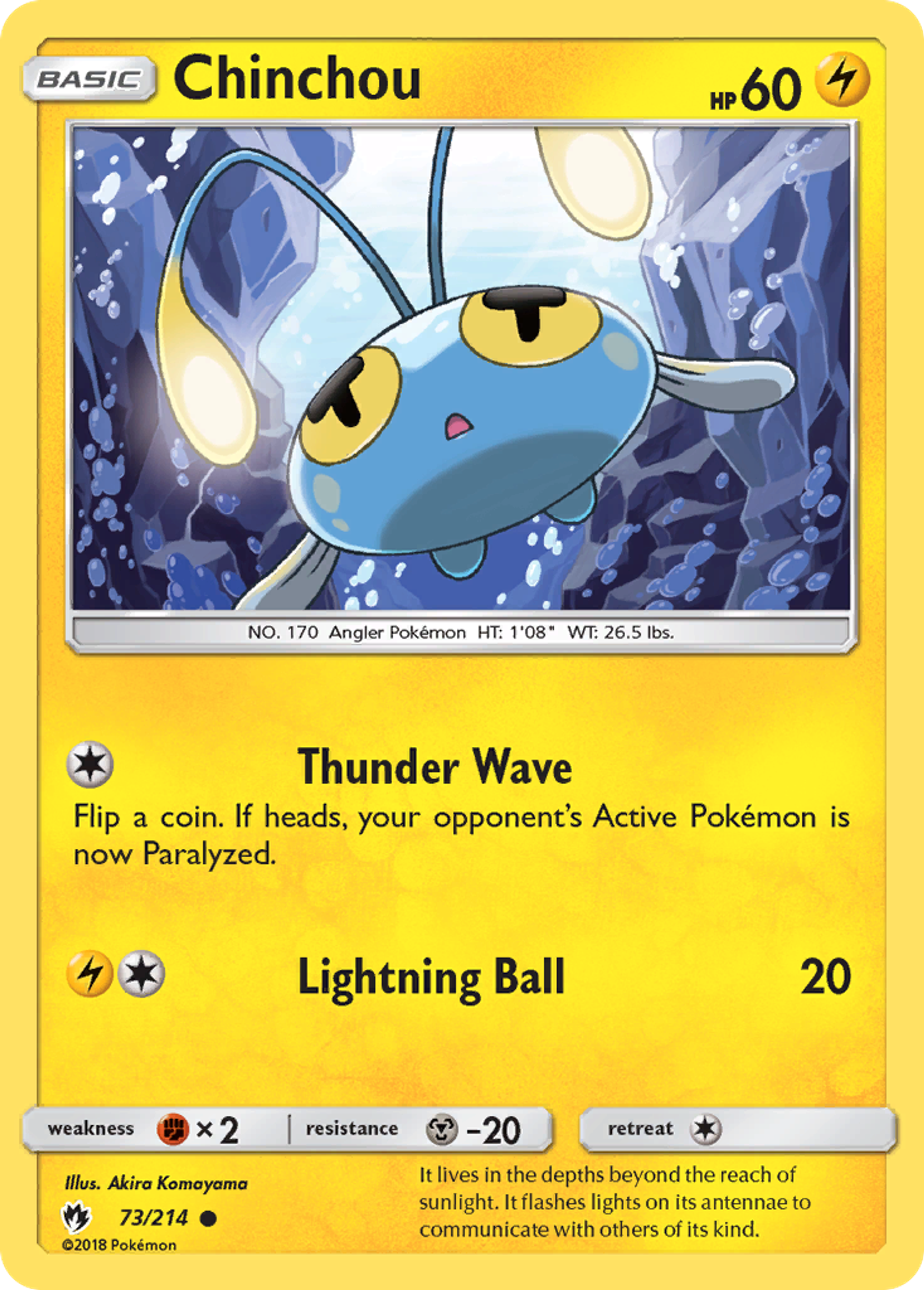 Chinchou — SM - Lost Thunder — Pokemon