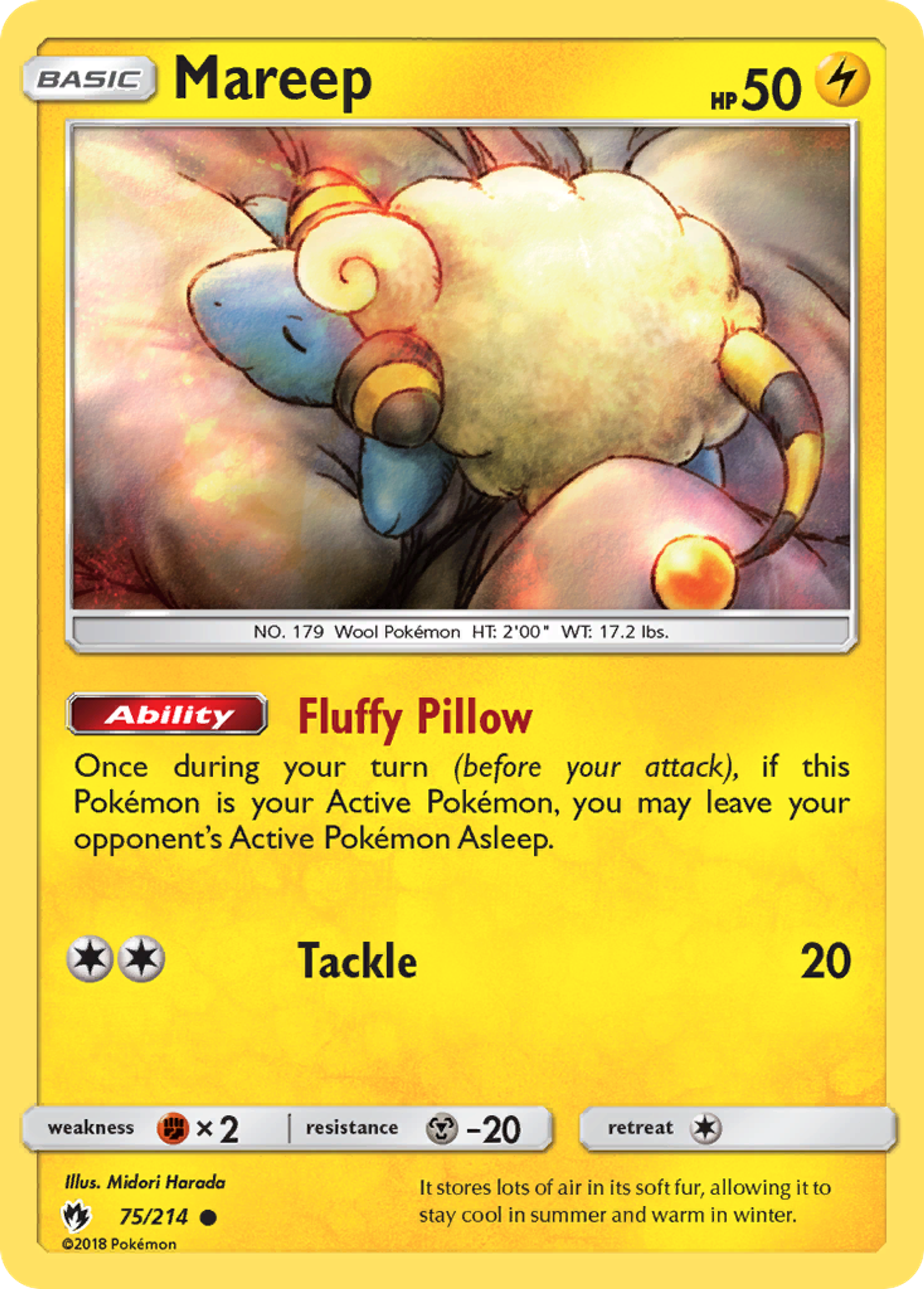 Mareep — SM - Lost Thunder — Pokemon