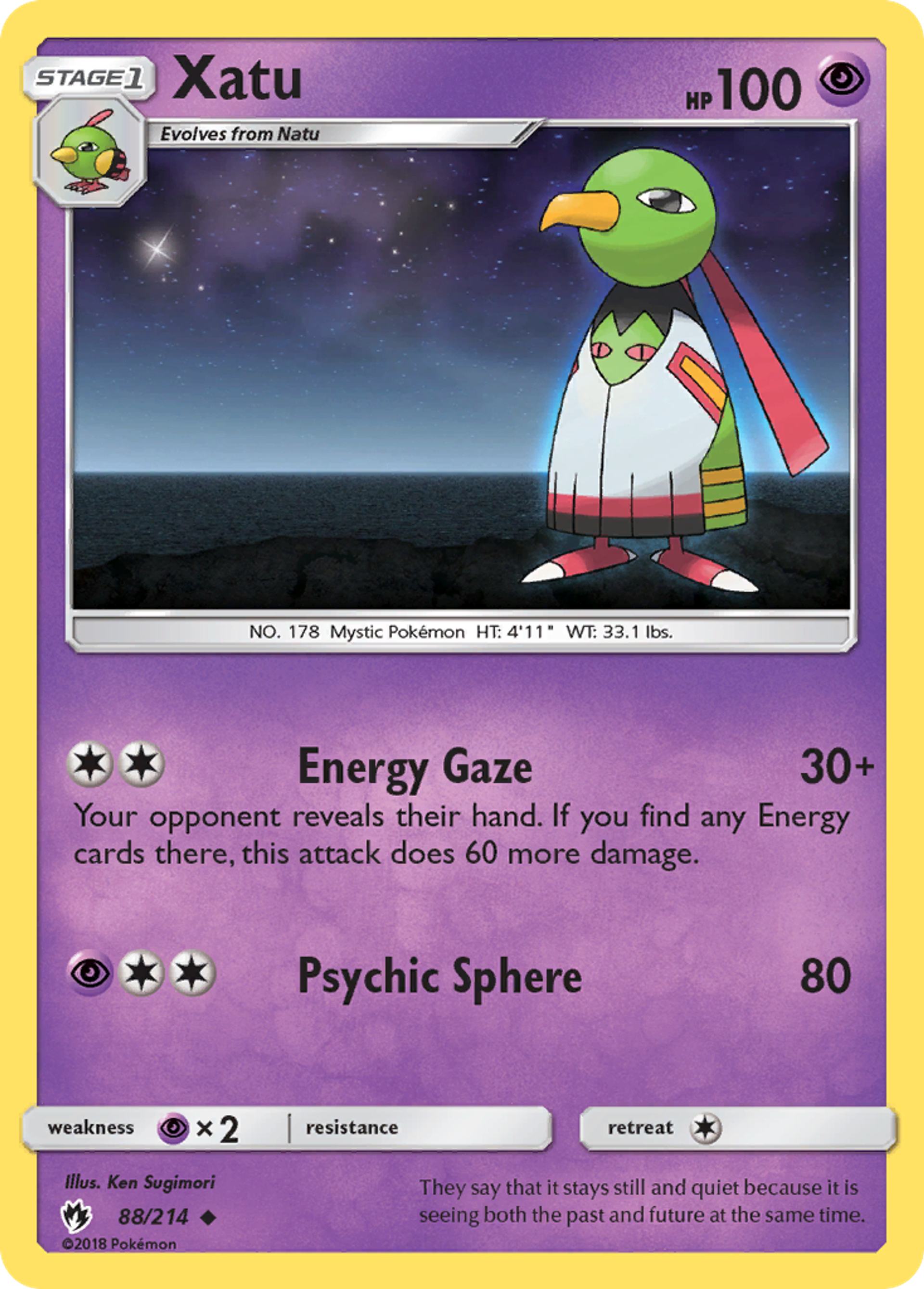 Xatu — SM - Lost Thunder — Pokemon