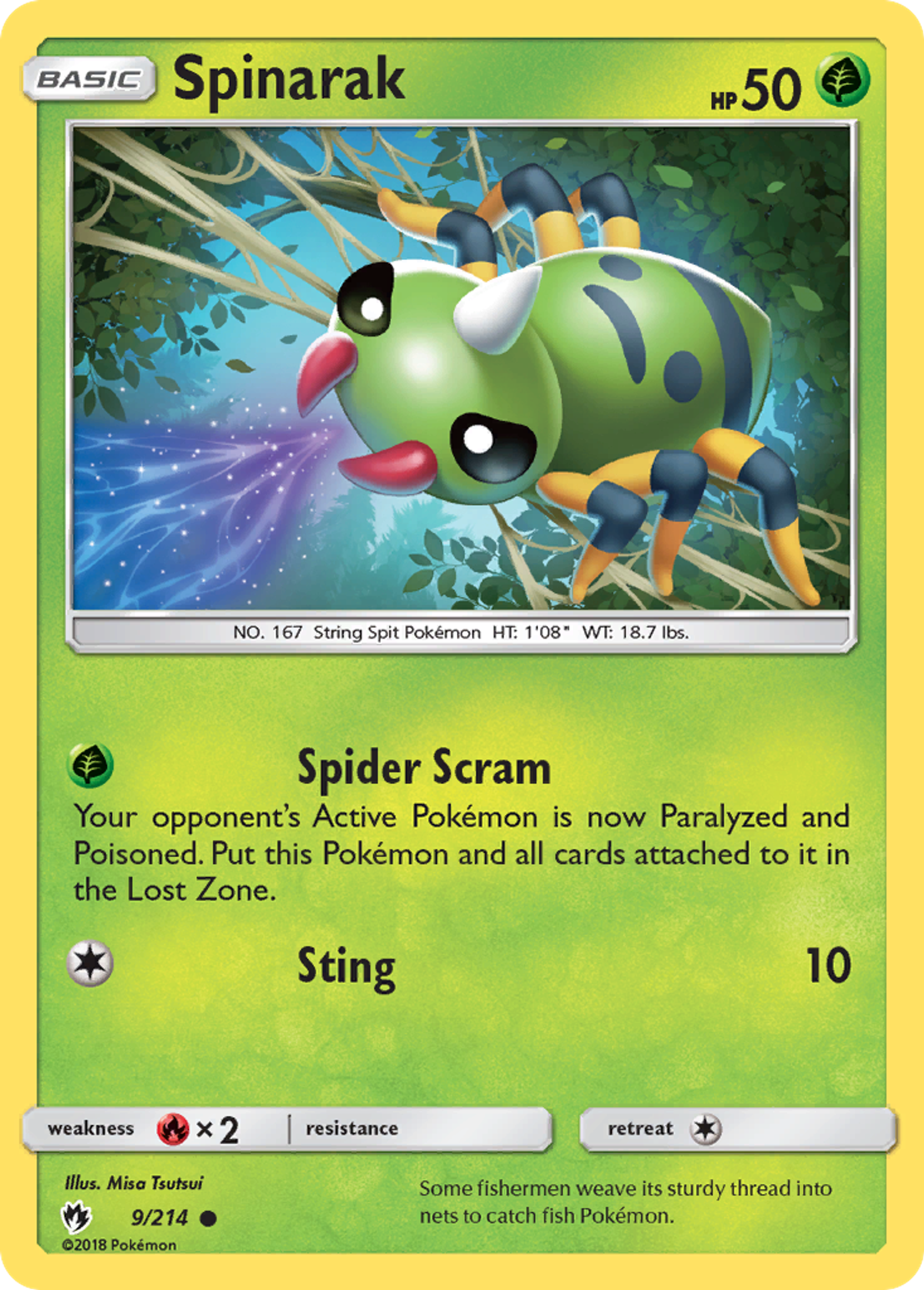 Spinarak — SM - Lost Thunder — Pokemon