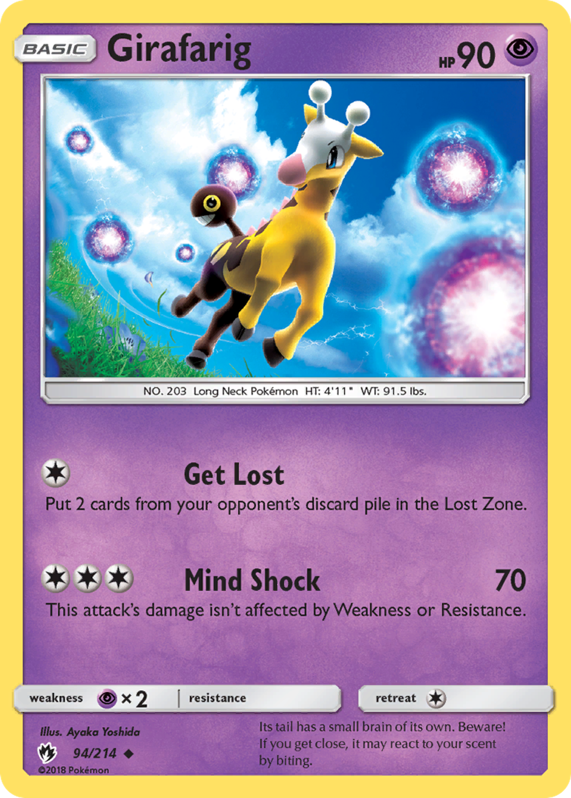 Girafarig — SM - Lost Thunder — Pokemon