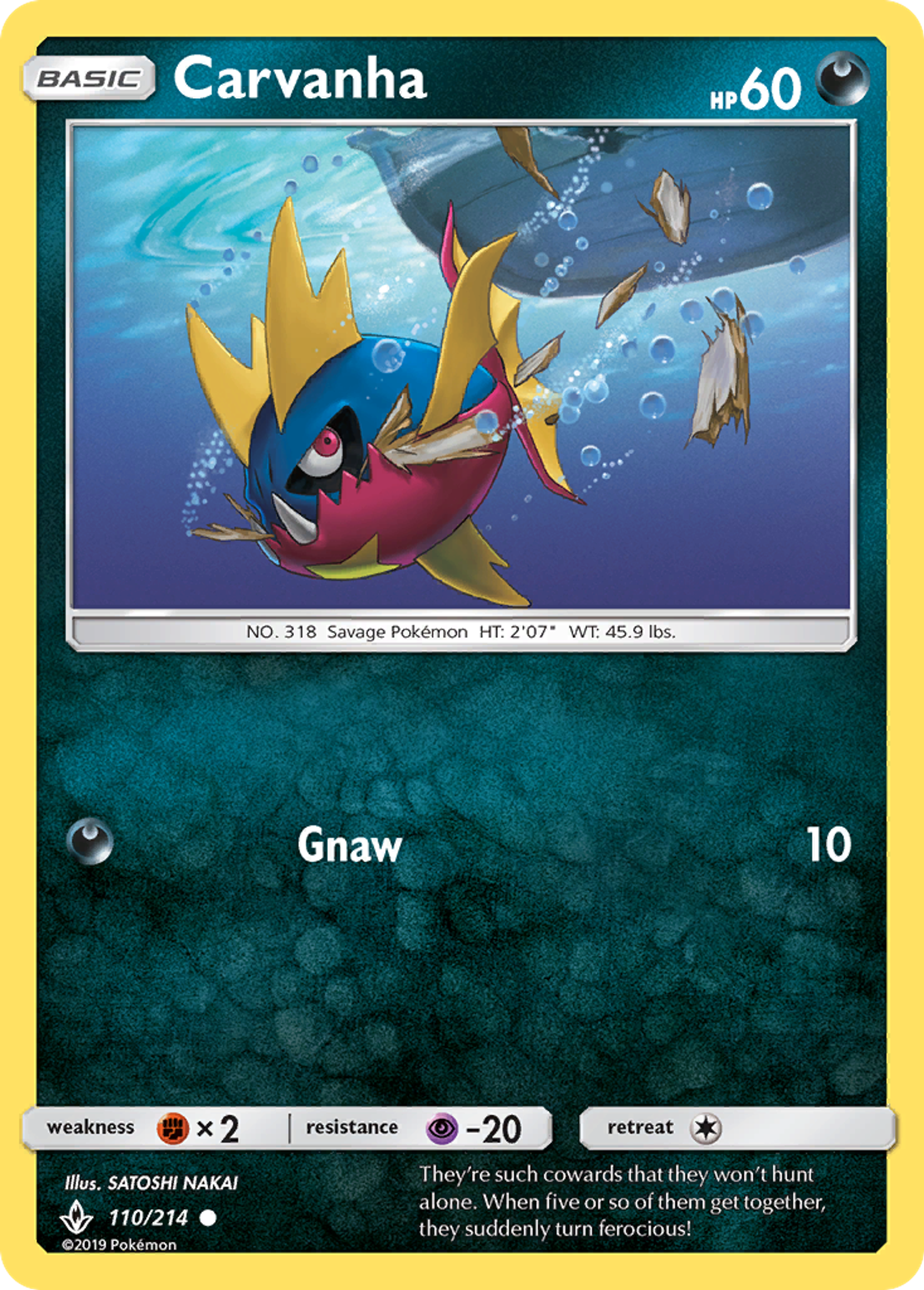 Carvanha — SM - Unbroken Bonds — Pokemon
