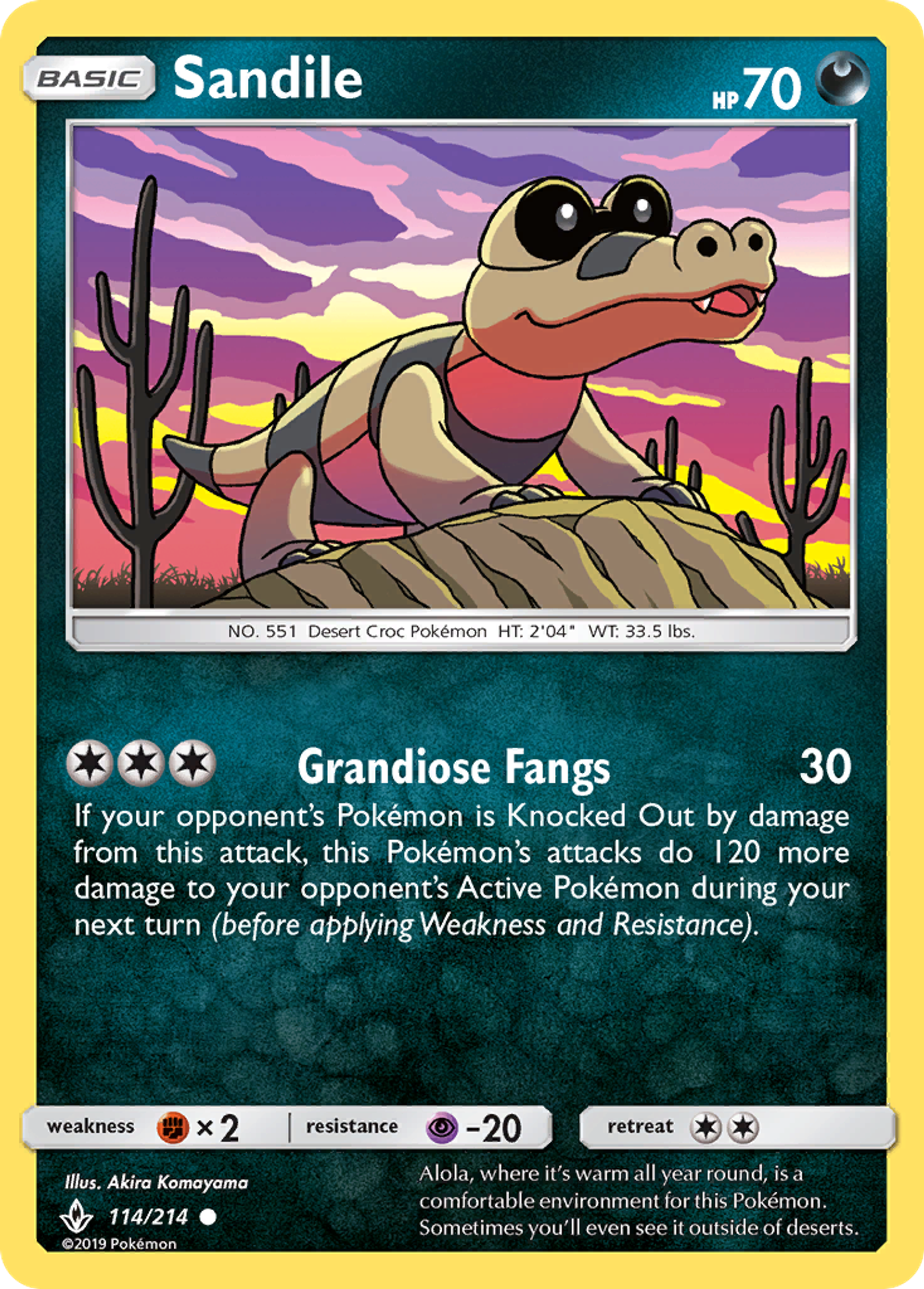 Sandile — SM - Unbroken Bonds — Pokemon