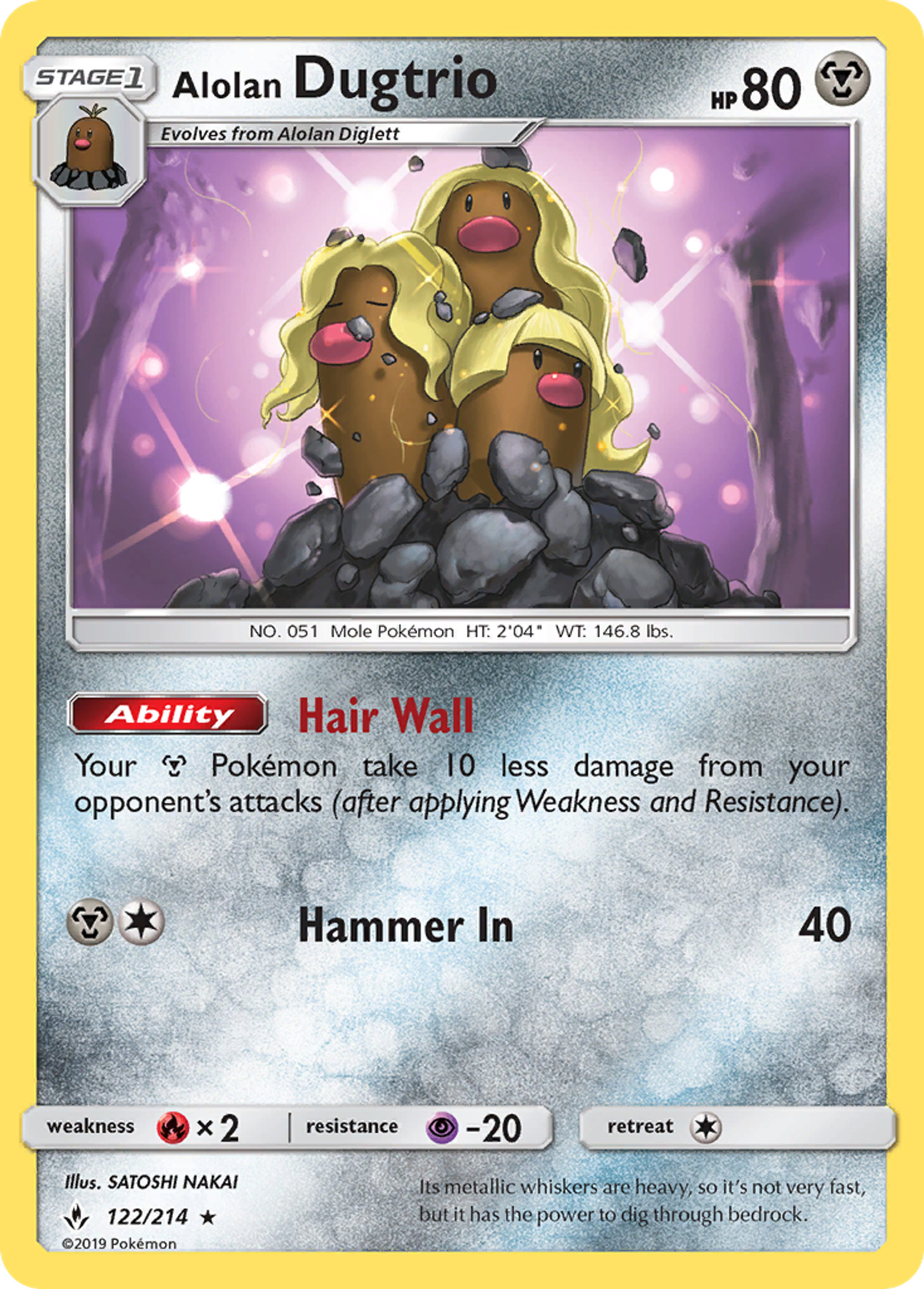 Alolan Dugtrio — SM - Unbroken Bonds — Pokemon