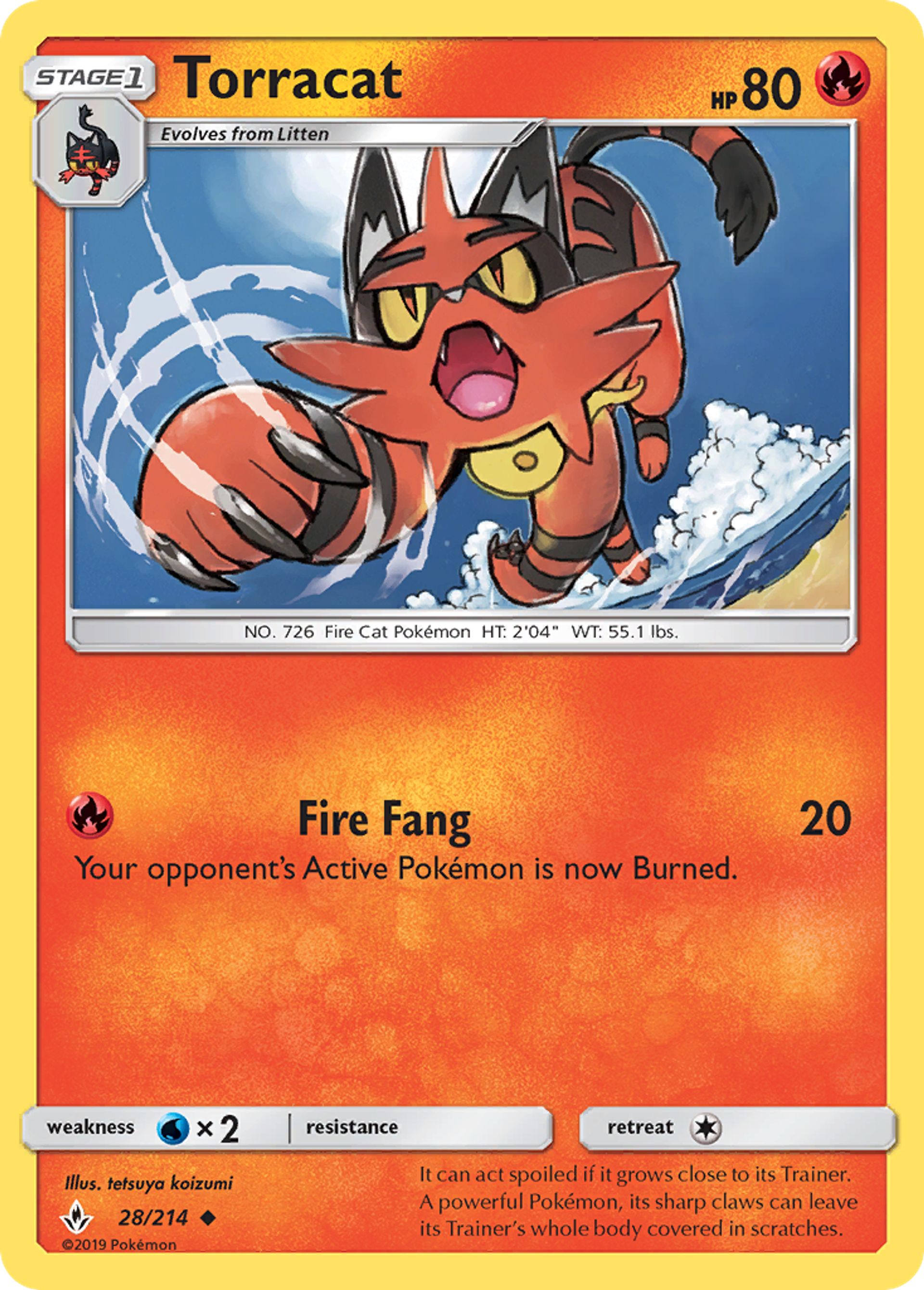 Torracat — SM - Unbroken Bonds — Pokemon